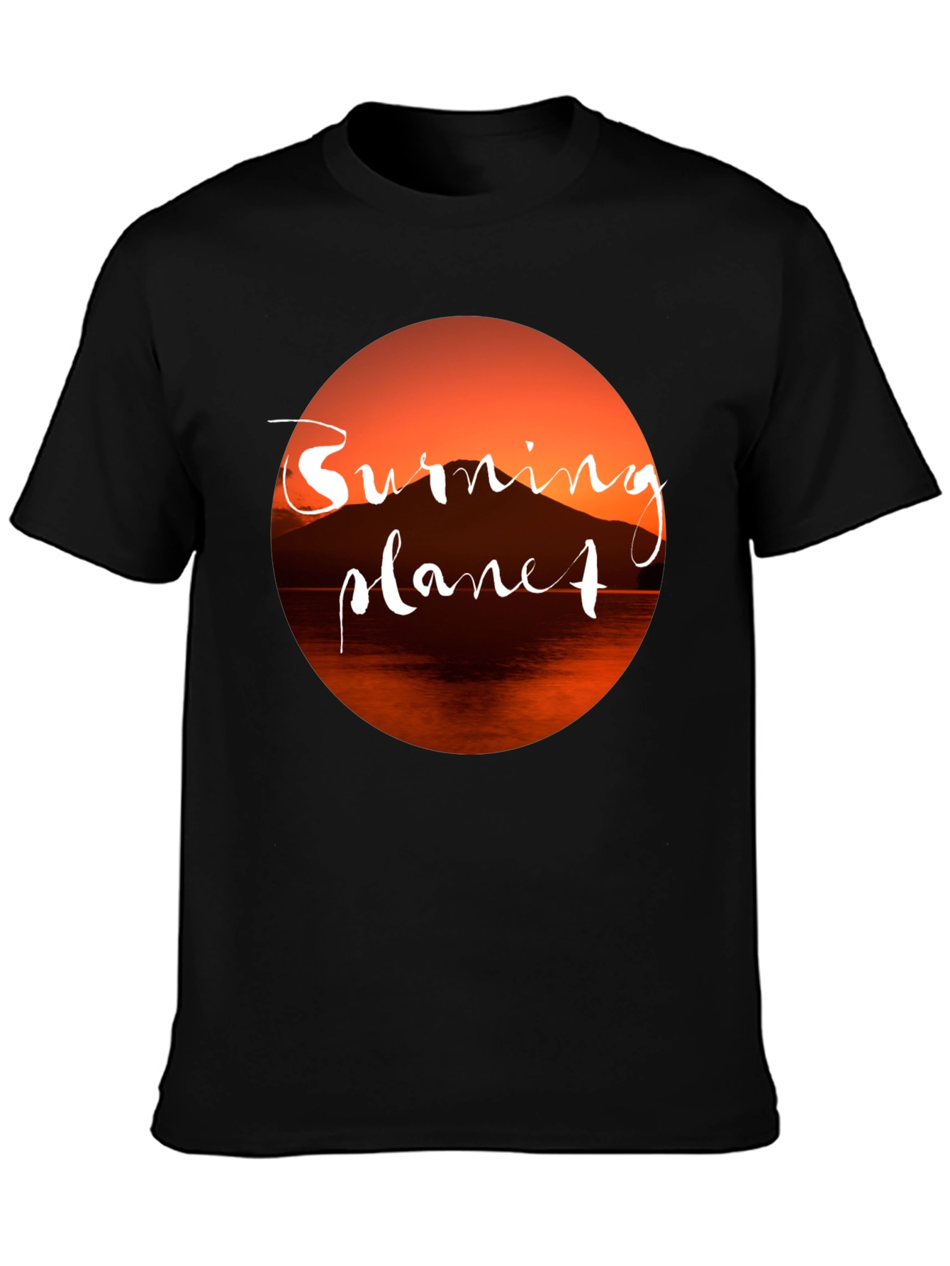 Burning Planet Graphic Tee - Eco-Conscious Fashion
