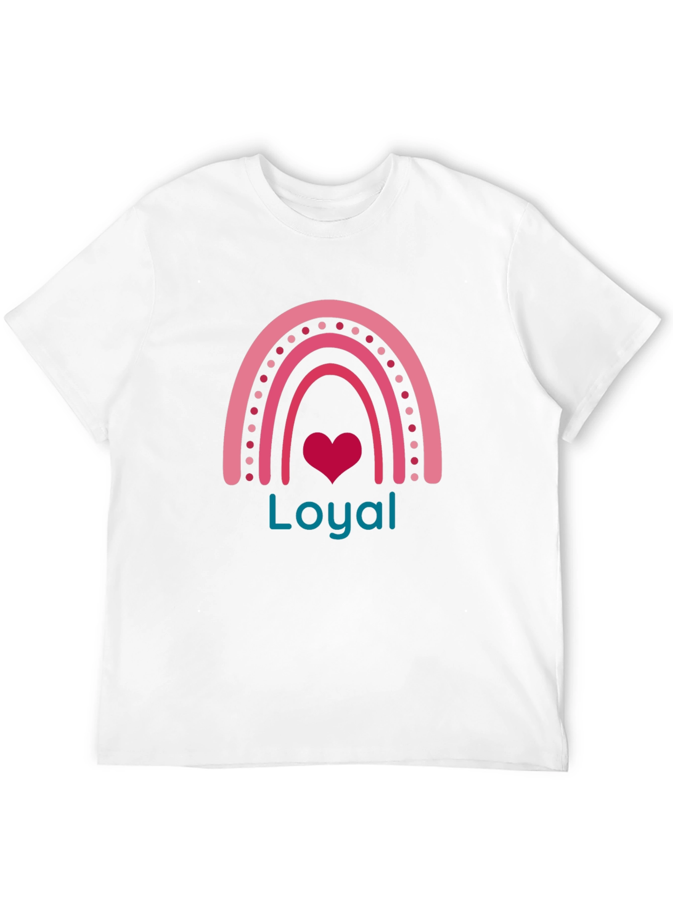 Loyal Heart Rainbow Graphic Tee - Black Cotton