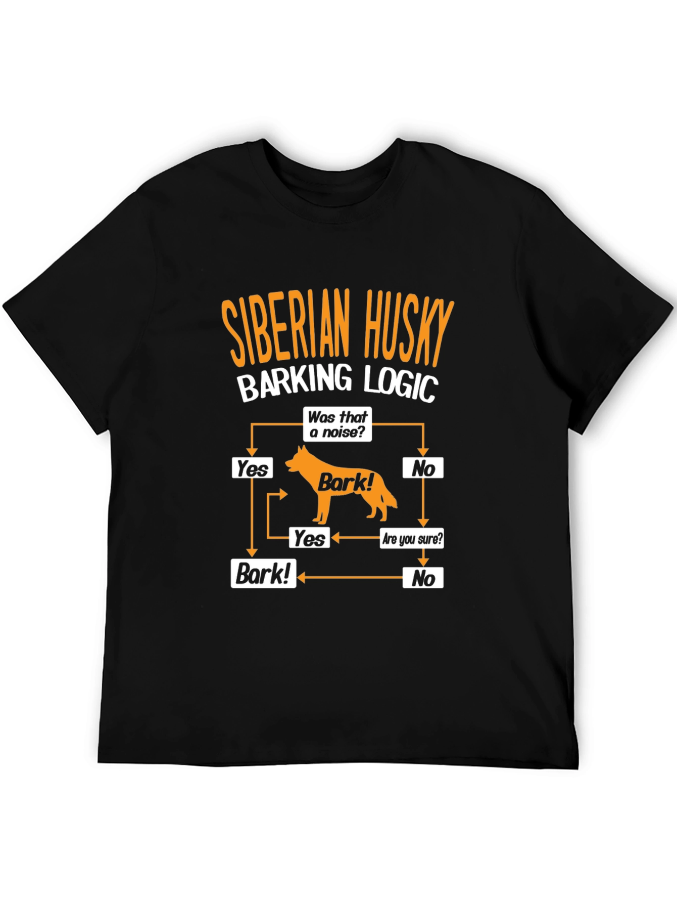Siberian Husky Barking Logic Mens T-Shirt