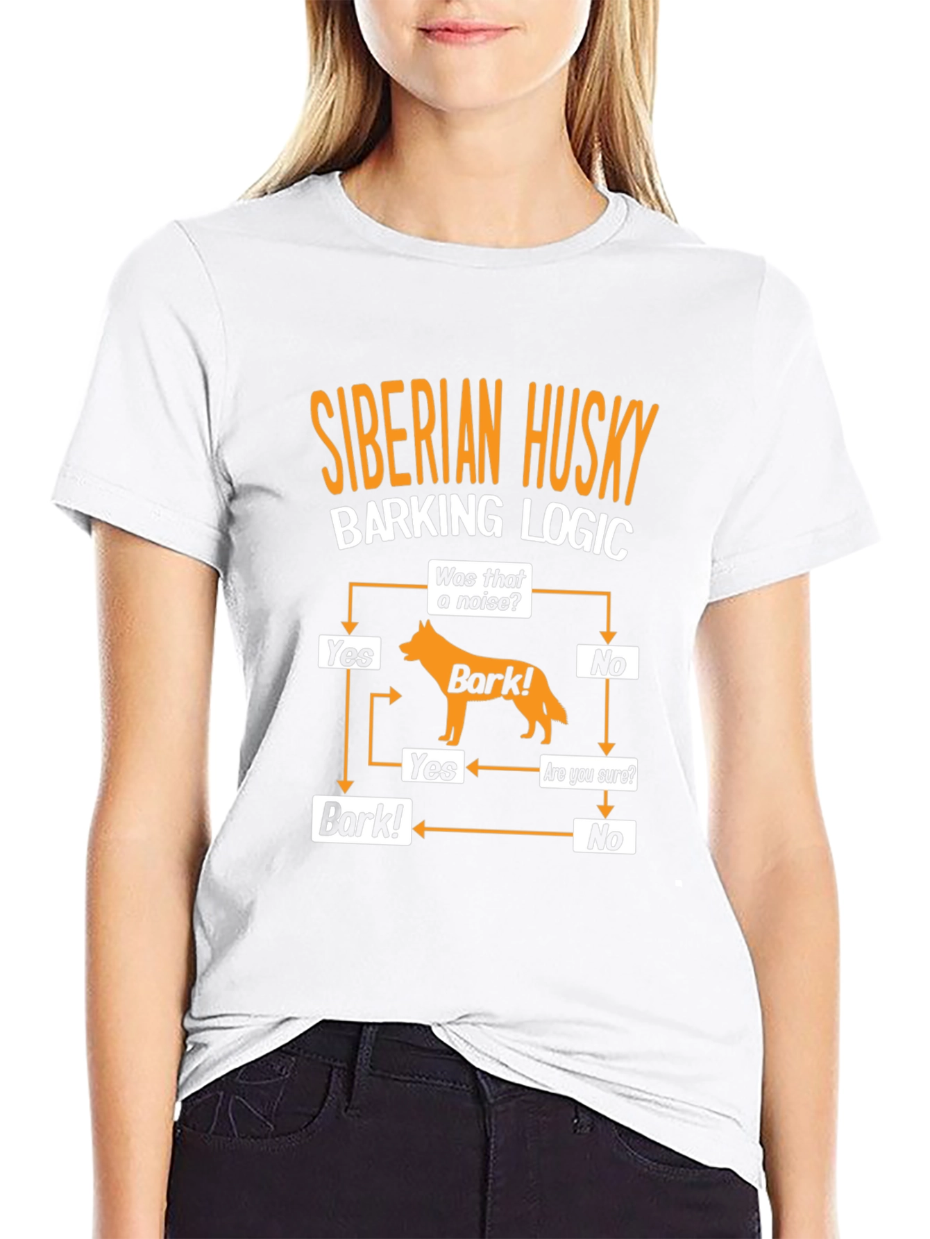 Siberian Husky Barking Logic Mens T-Shirt