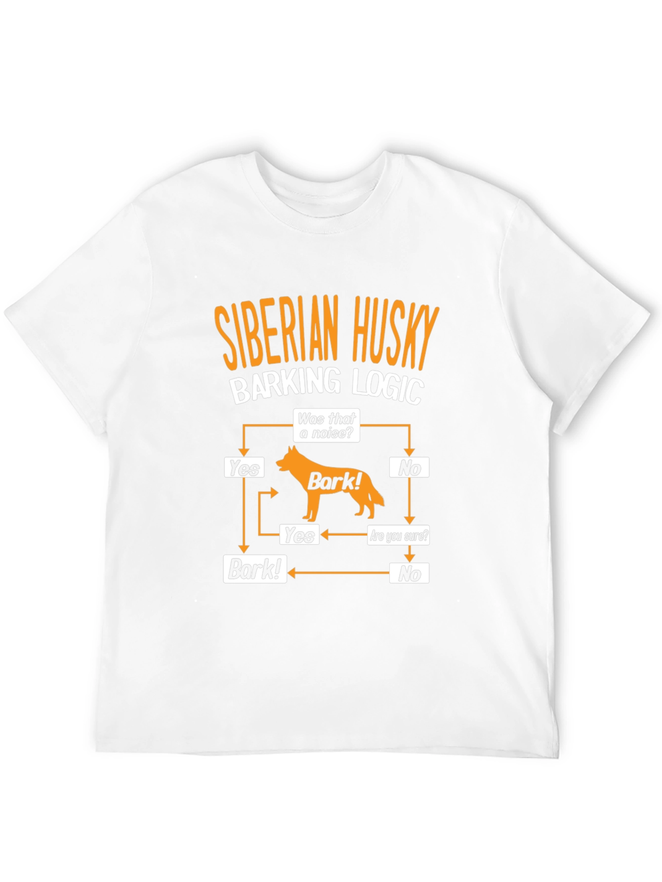Siberian Husky Barking Logic Mens T-Shirt
