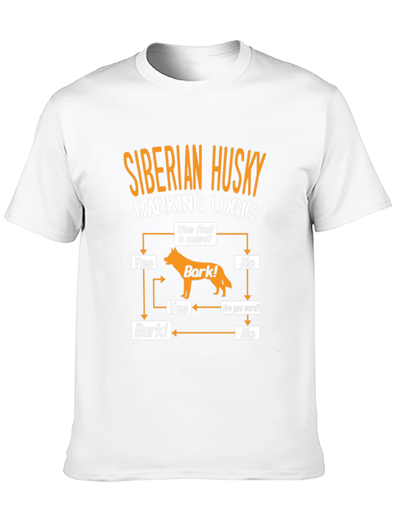 Siberian Husky Barking Logic Mens T-Shirt