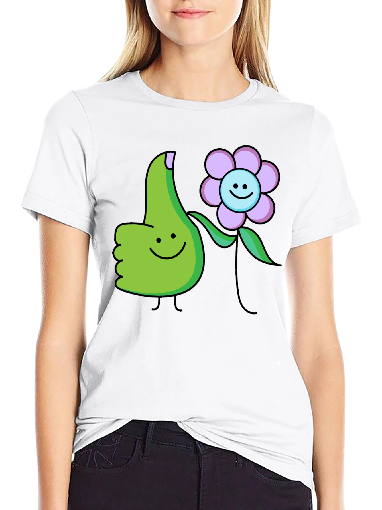 Thumbs Up Flower T-Shirt