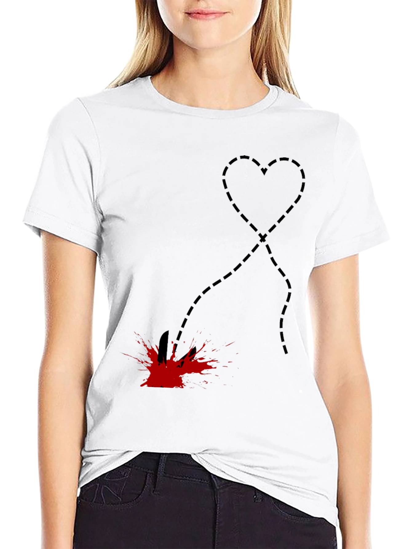 Heart Stab T-Shirt - Edgy Graphic Tee