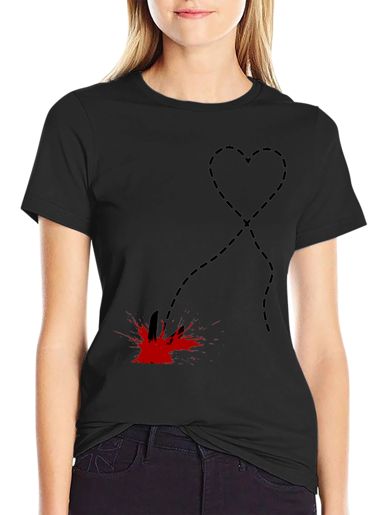 Heart Stab T-Shirt - Edgy Graphic Tee