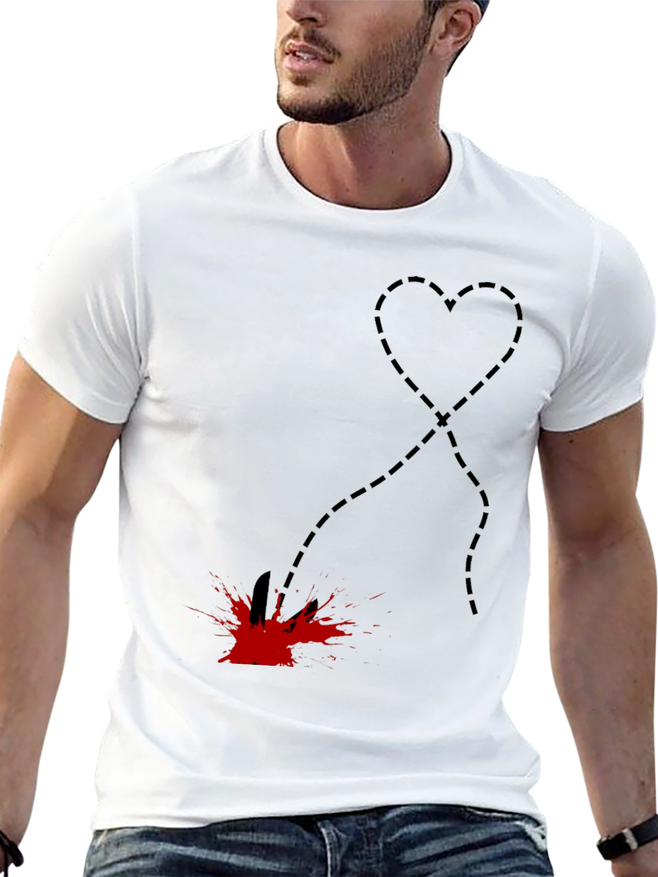 Heart Stab T-Shirt - Edgy Graphic Tee