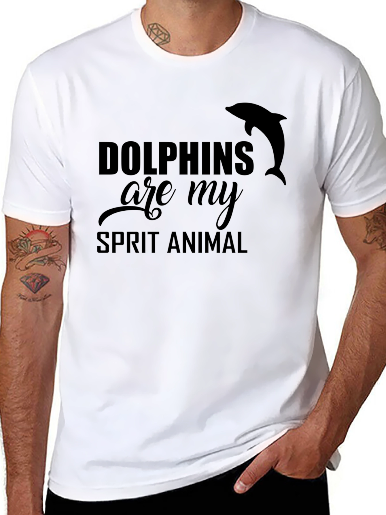 Dolphins Are My Spirit Animal Graphic Tee