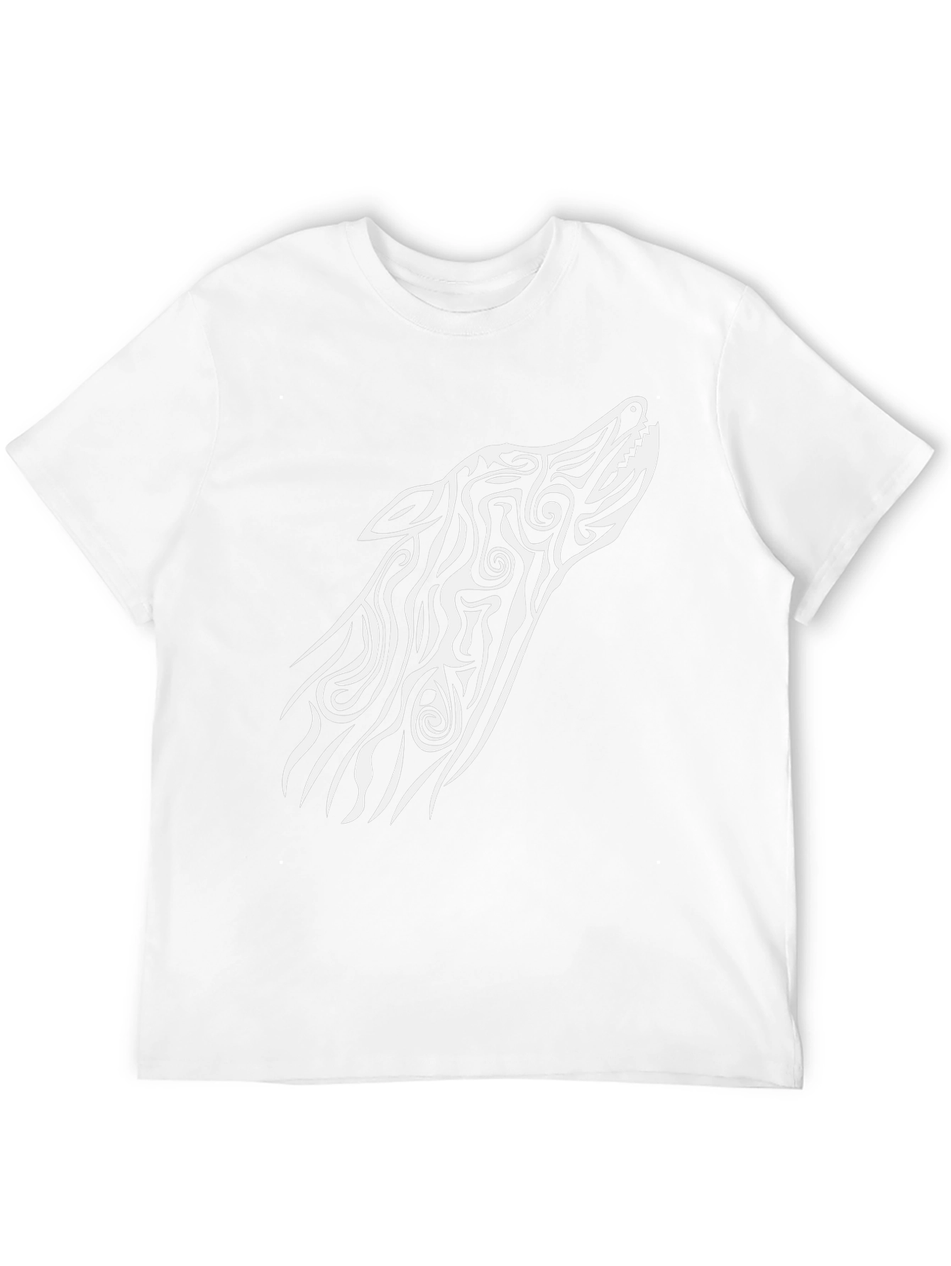 Black Wolf Tribal Art Graphic Tee