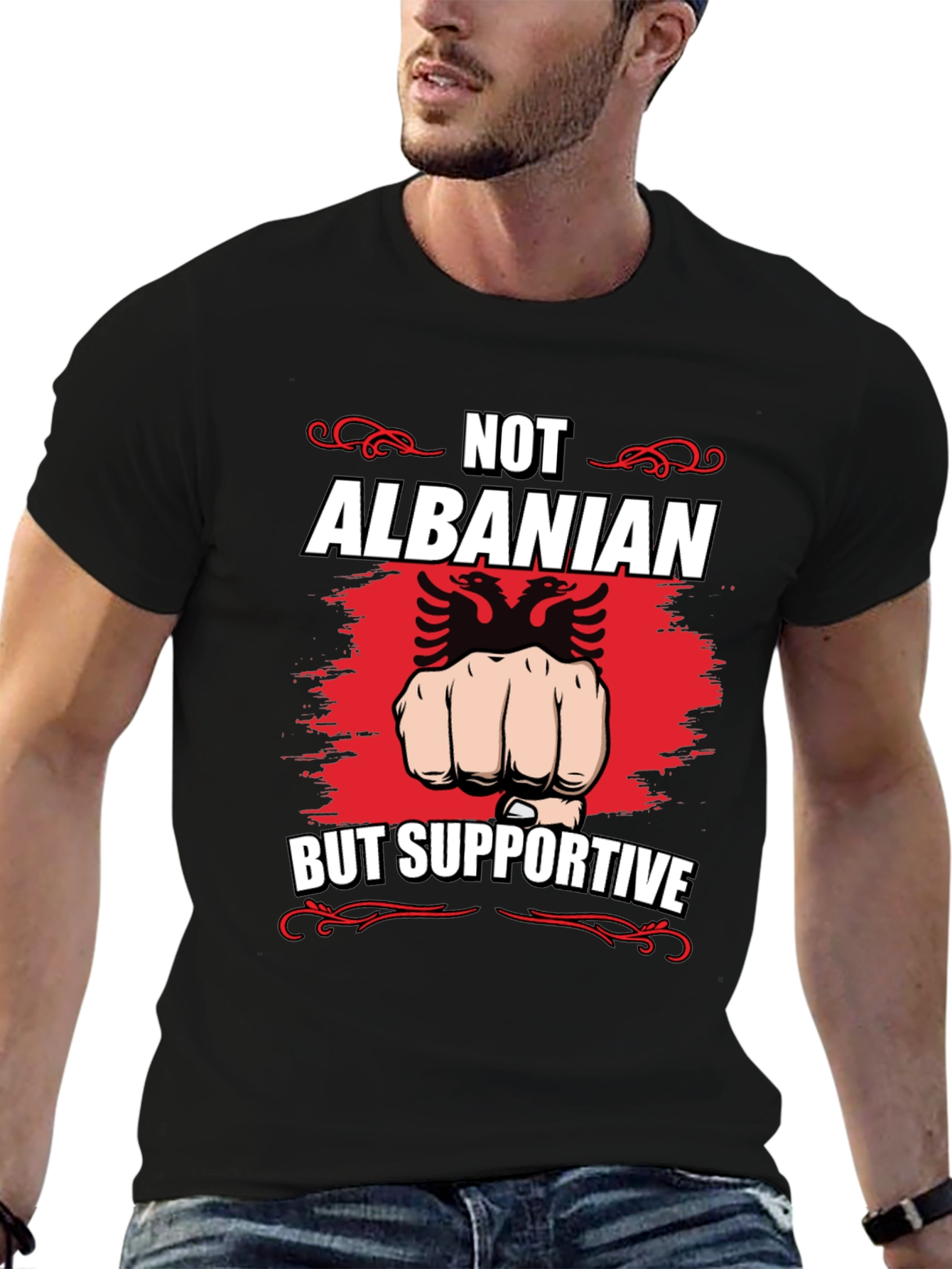 Albanian Supporter Graphic T-Shirt