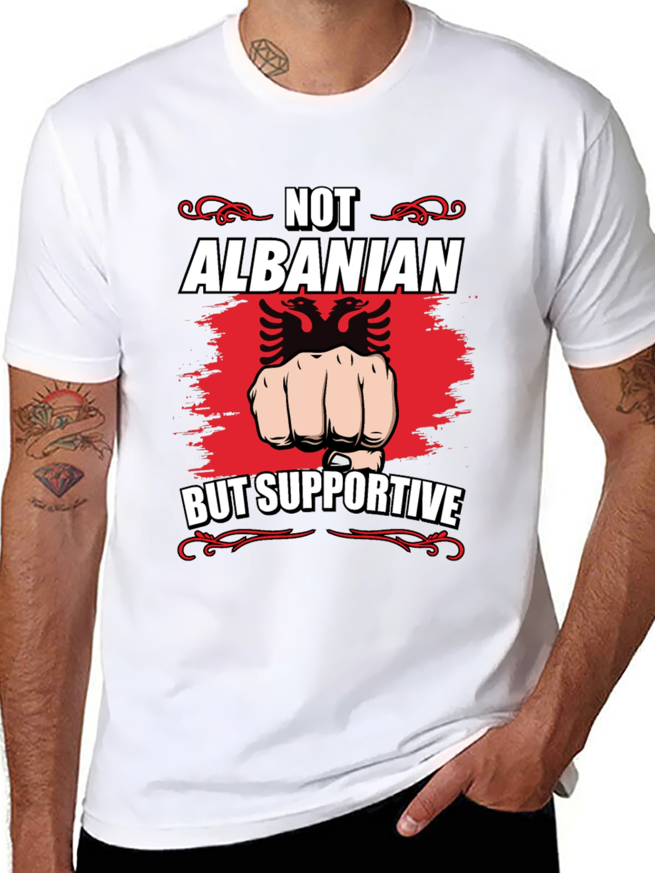 Albanian Supporter Graphic T-Shirt