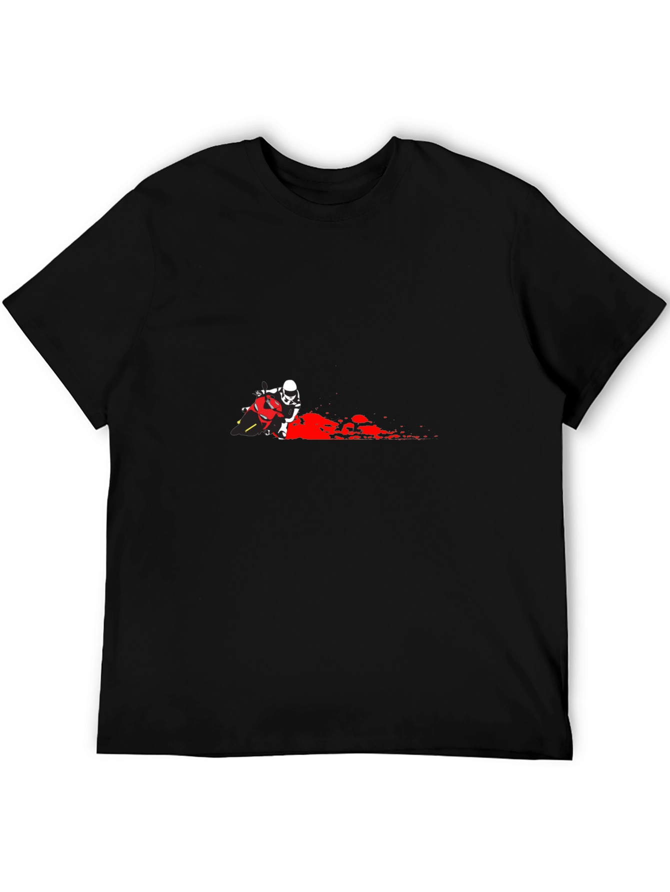 Motorcycle Rider Graphic T-Shirt - Black