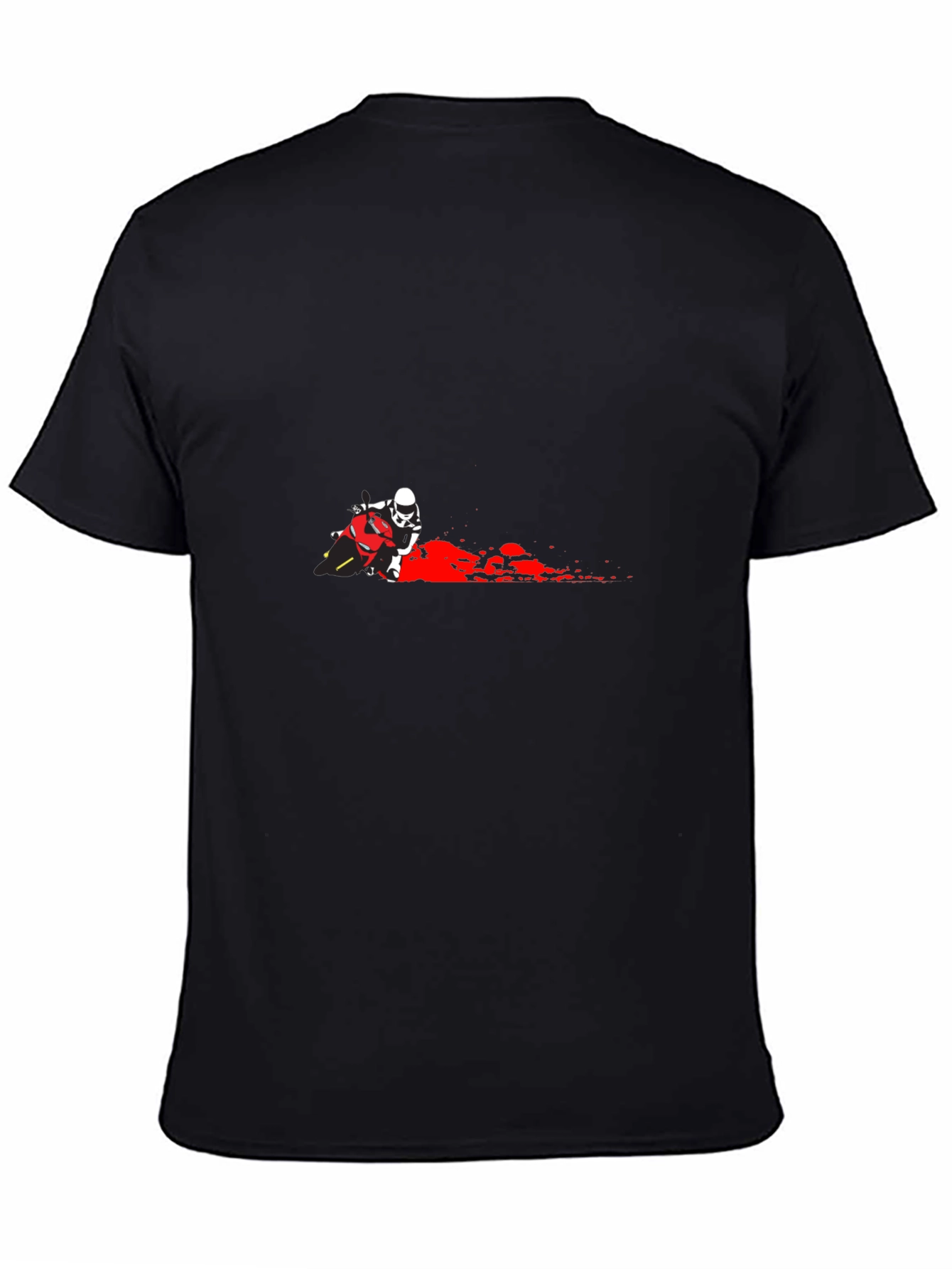 Motorcycle Rider Graphic T-Shirt - Black