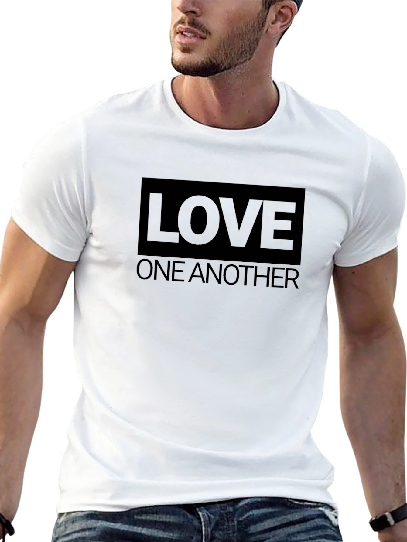 Love One Another Graphic Black T-Shirt