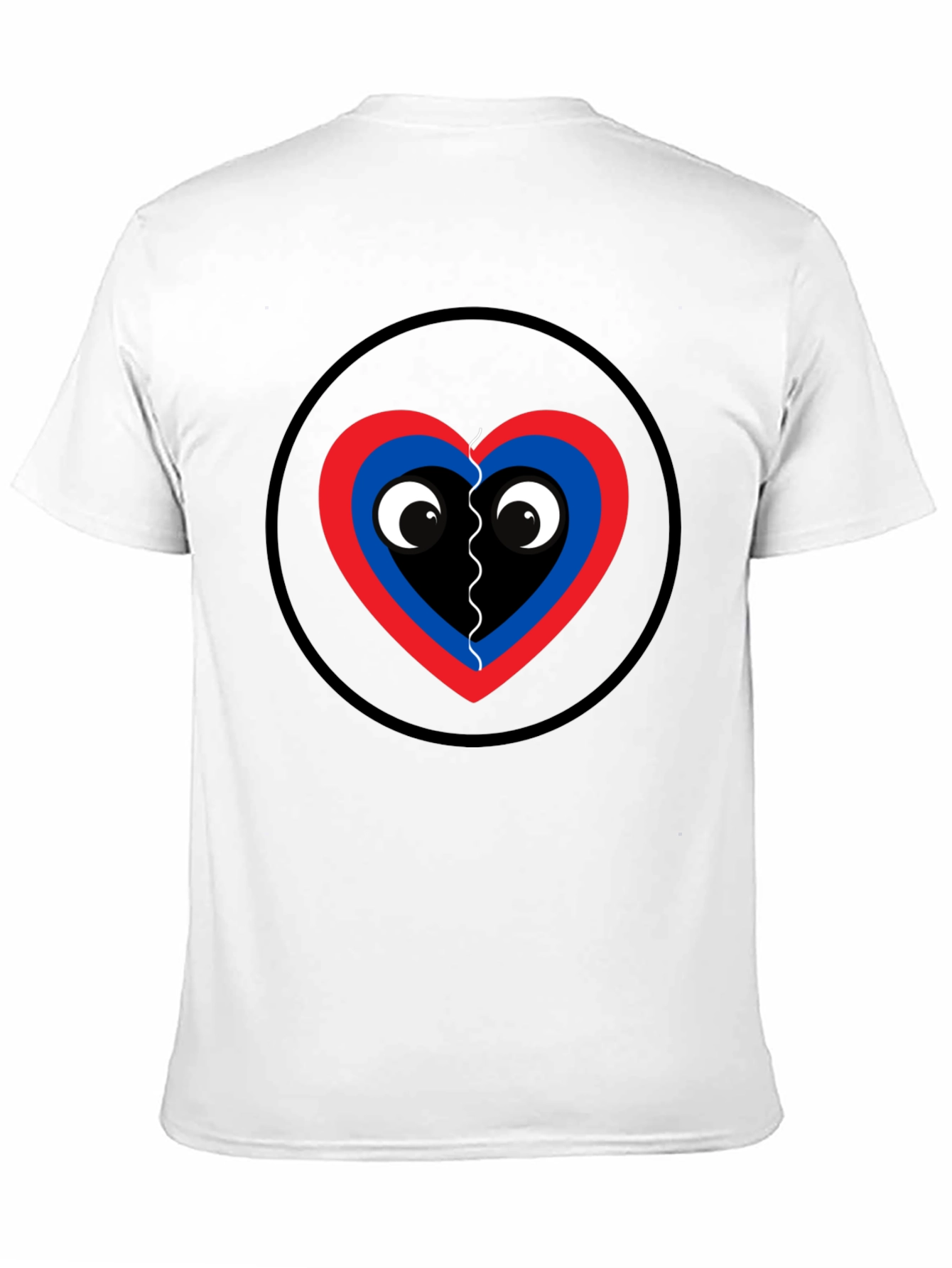 Playful Heart Graphic Tee - Black Cotton