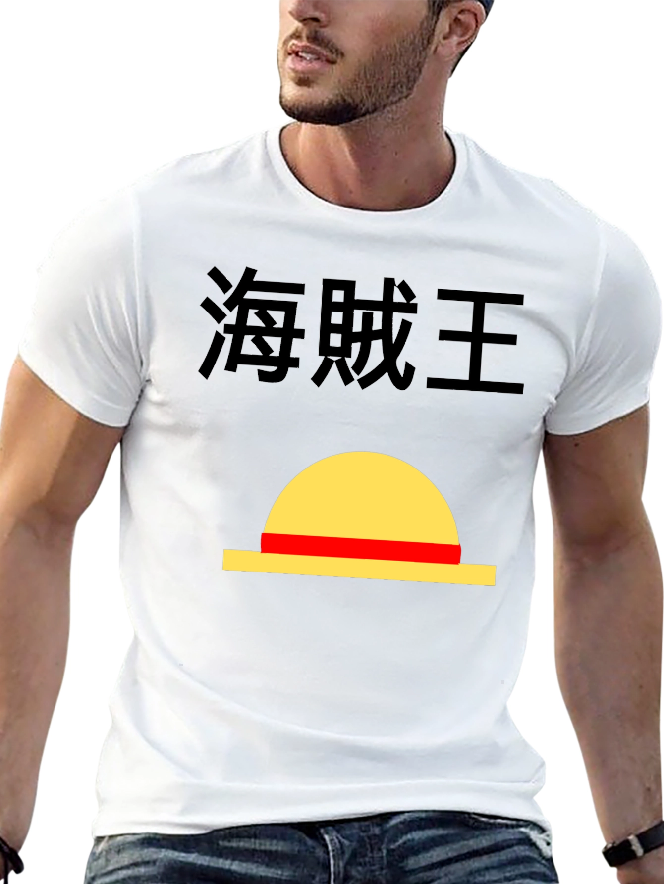 Anime T-Shirt - One Piece Luffy Hat