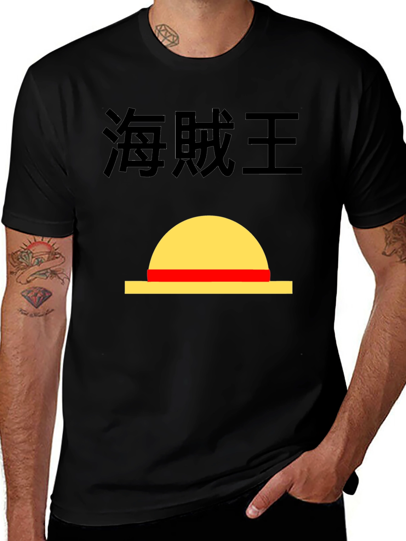 Anime T-Shirt - One Piece Luffy Hat
