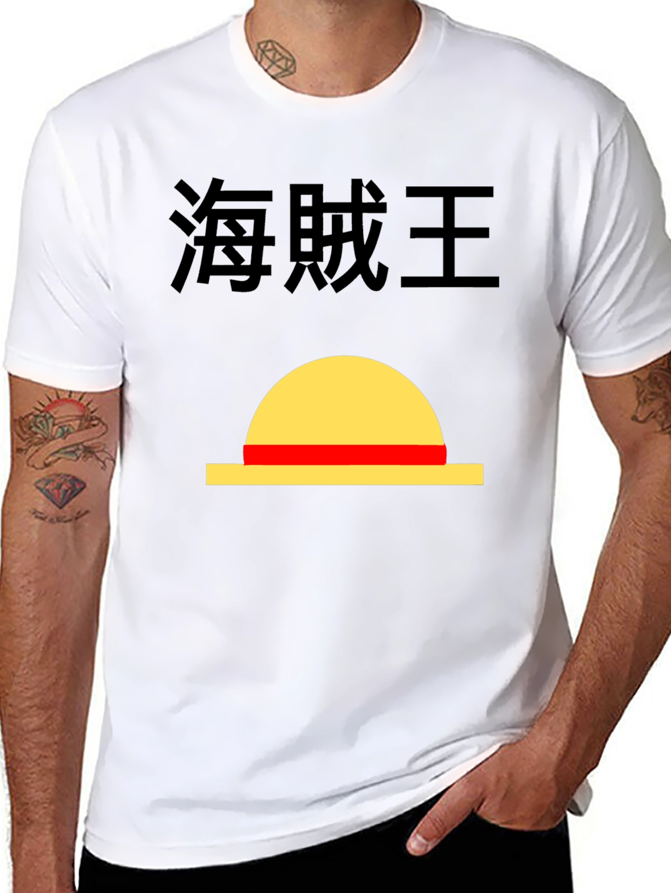 Anime T-Shirt - One Piece Luffy Hat