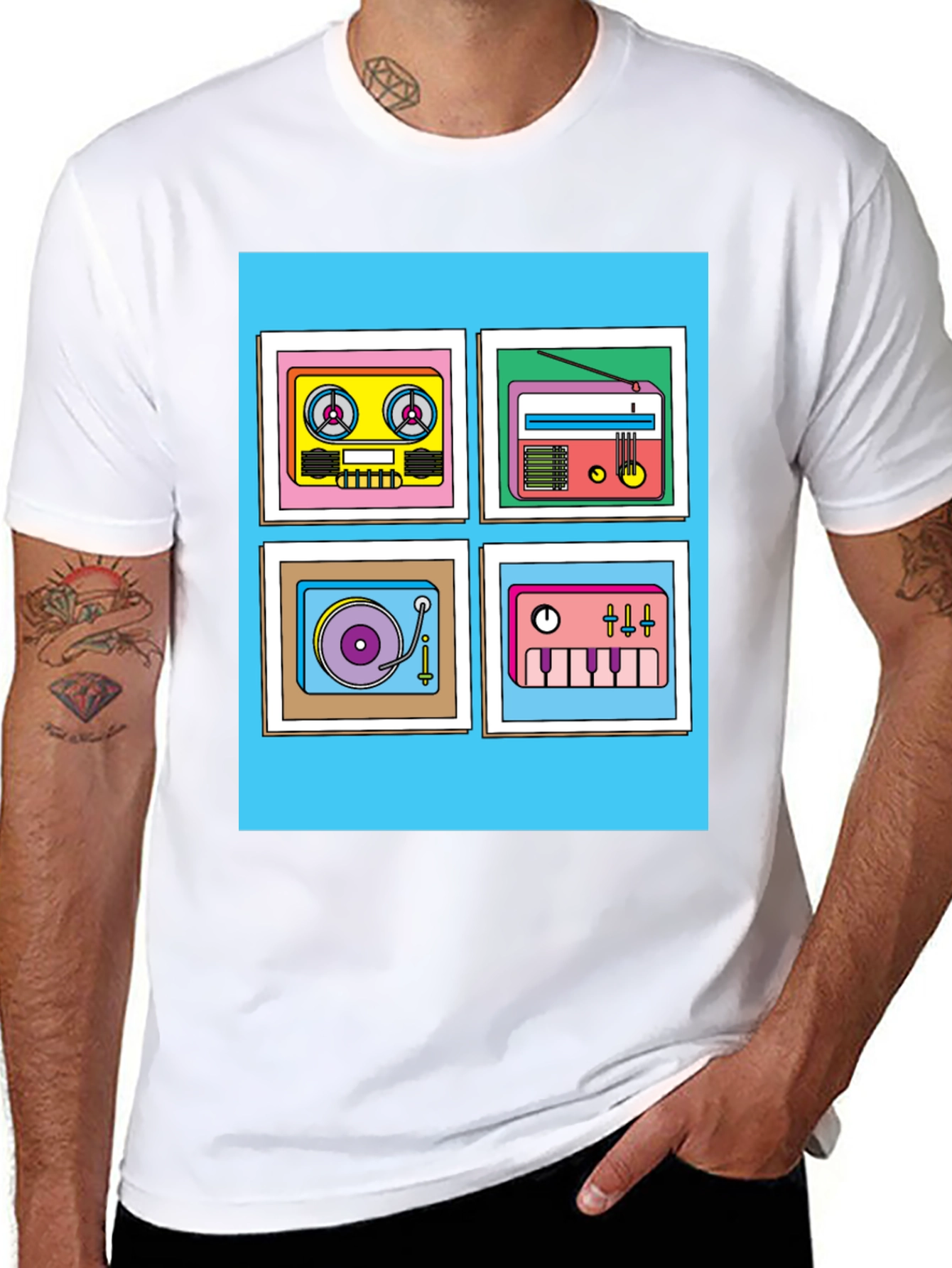 Retro Music Graphic Tee - Classic Style