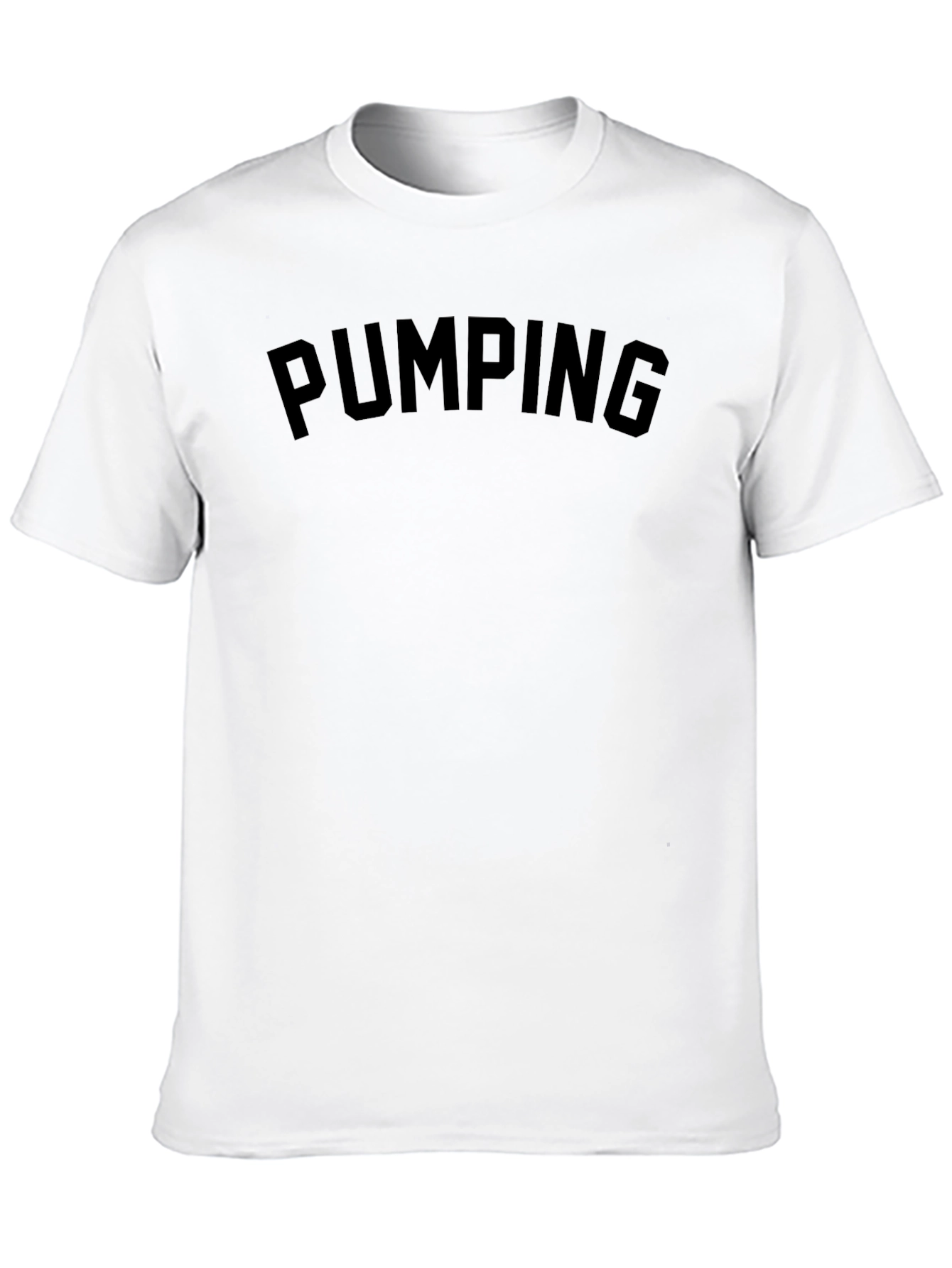 Pumping Black Crew Neck Graphic T-Shirt