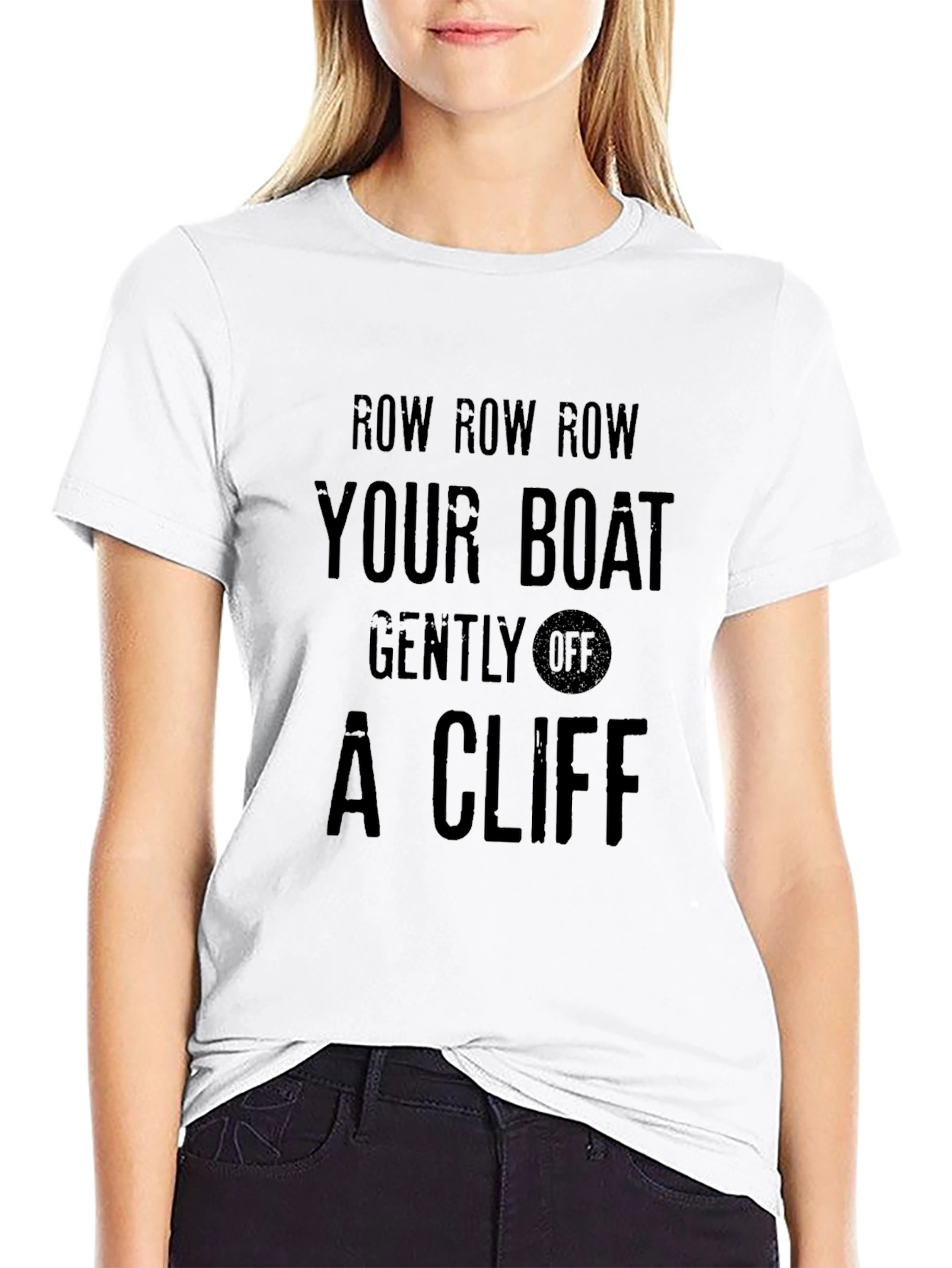 Row Your Boat Off a Cliff Graphic T-Shirt