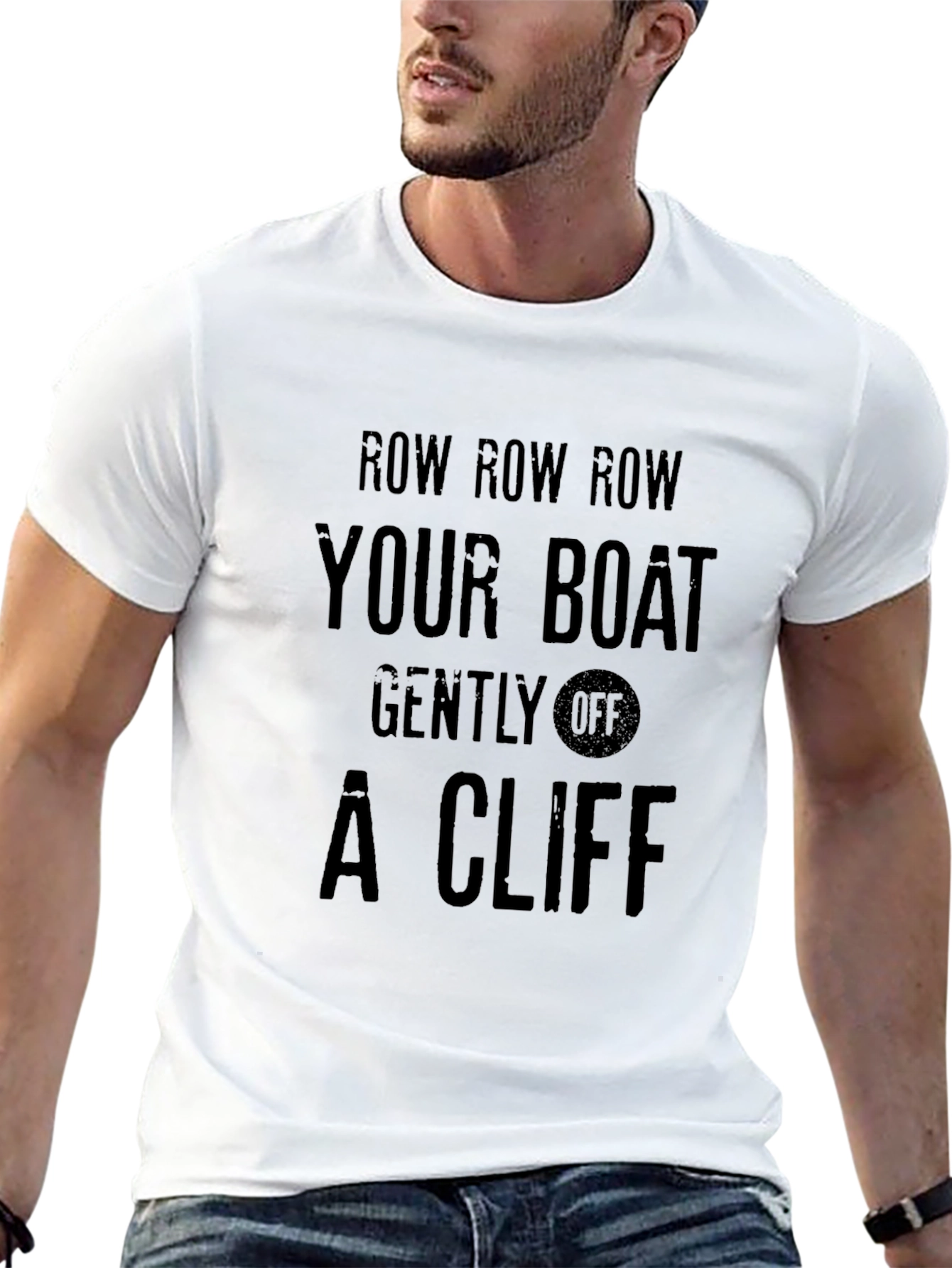 Row Your Boat Off a Cliff Graphic T-Shirt