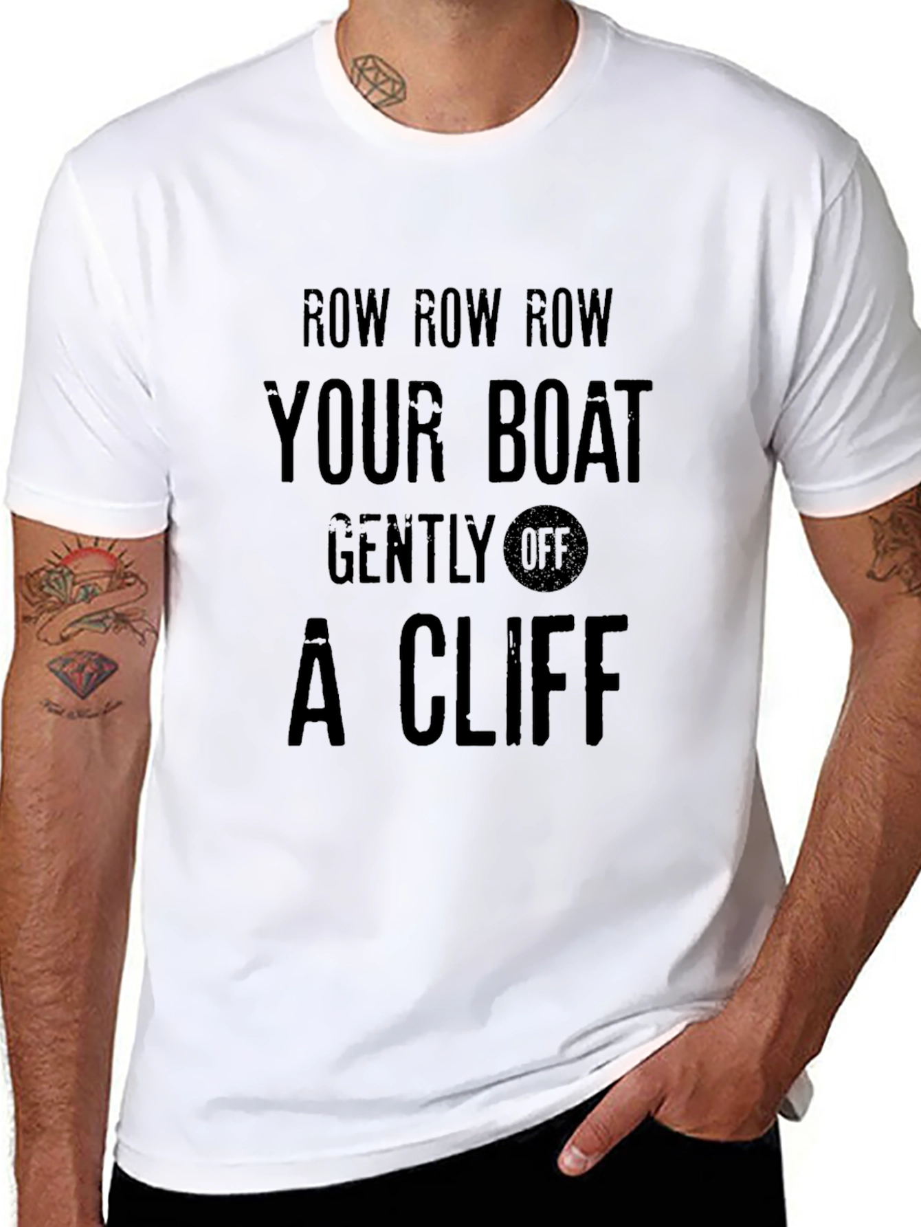 Row Your Boat Off a Cliff Graphic T-Shirt