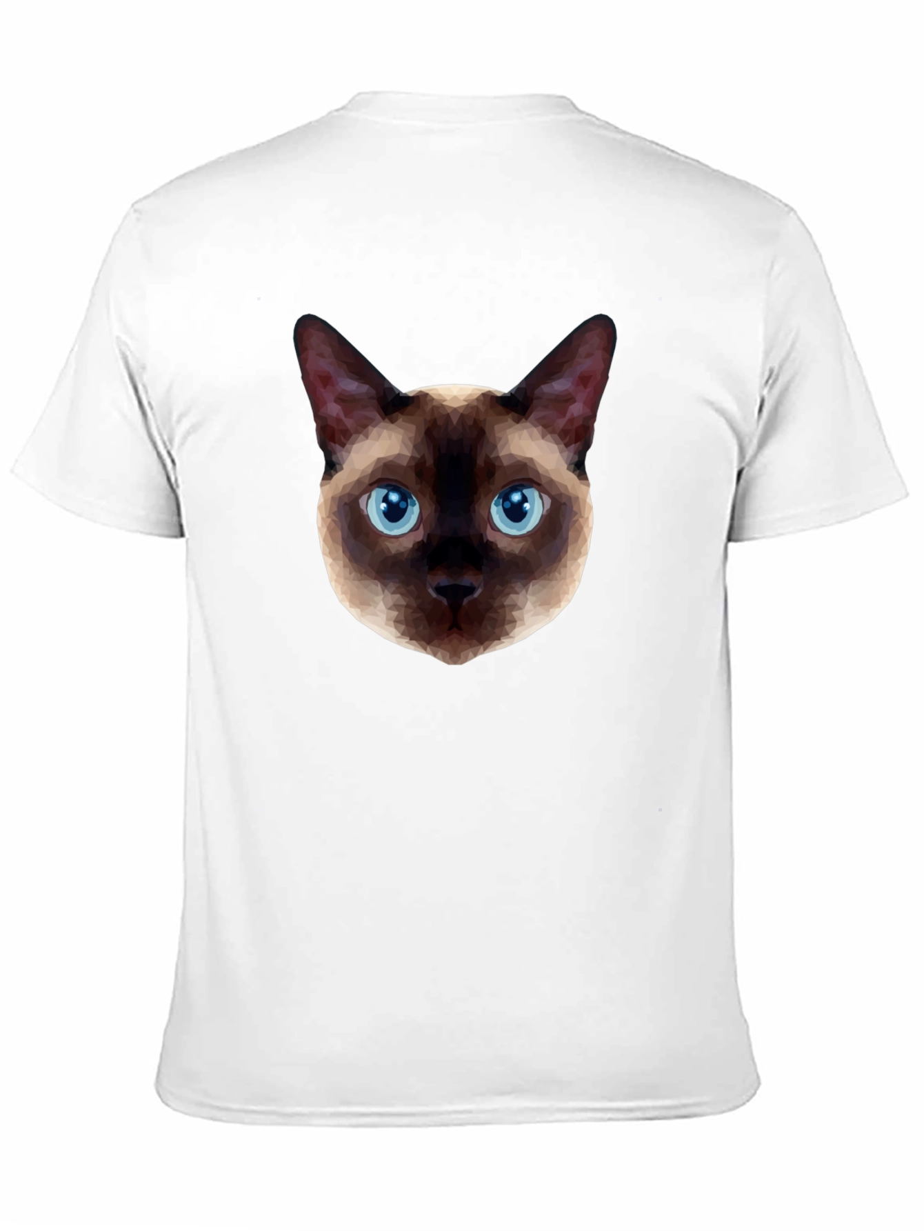 Geometric Siamese Cat Graphic T-Shirt