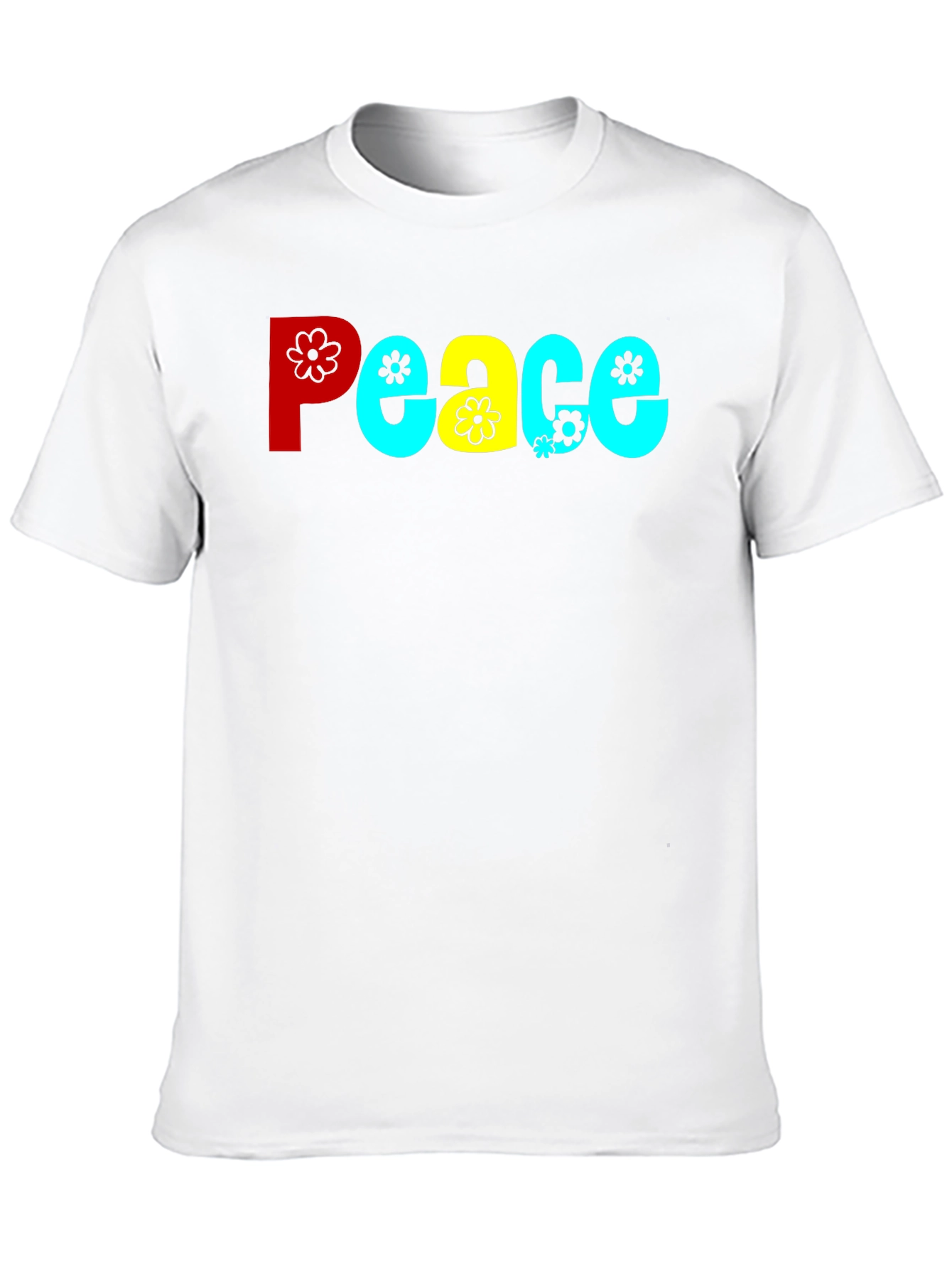 Peace T-Shirt - Retro Floral Design