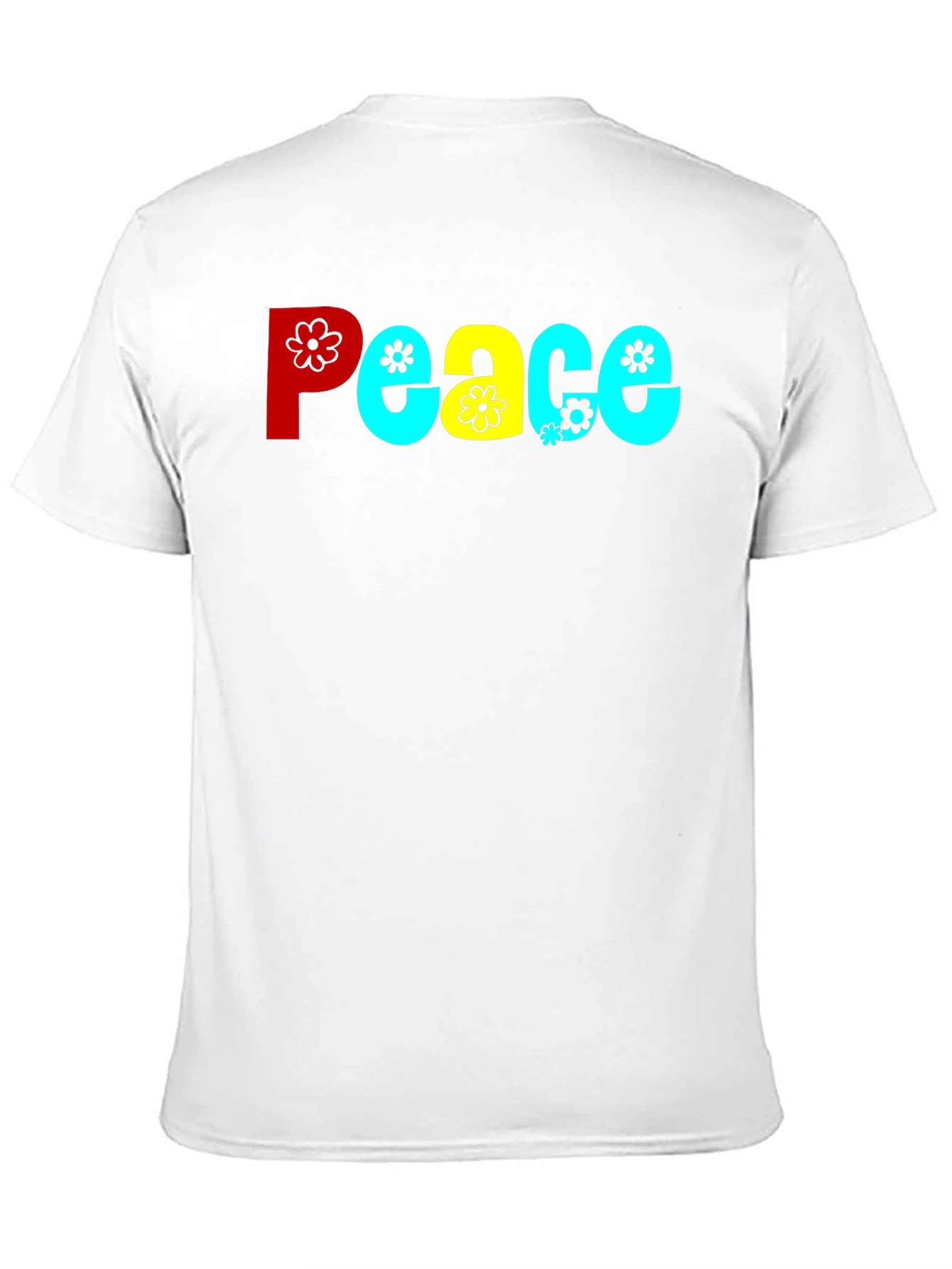 Peace T-Shirt - Retro Floral Design