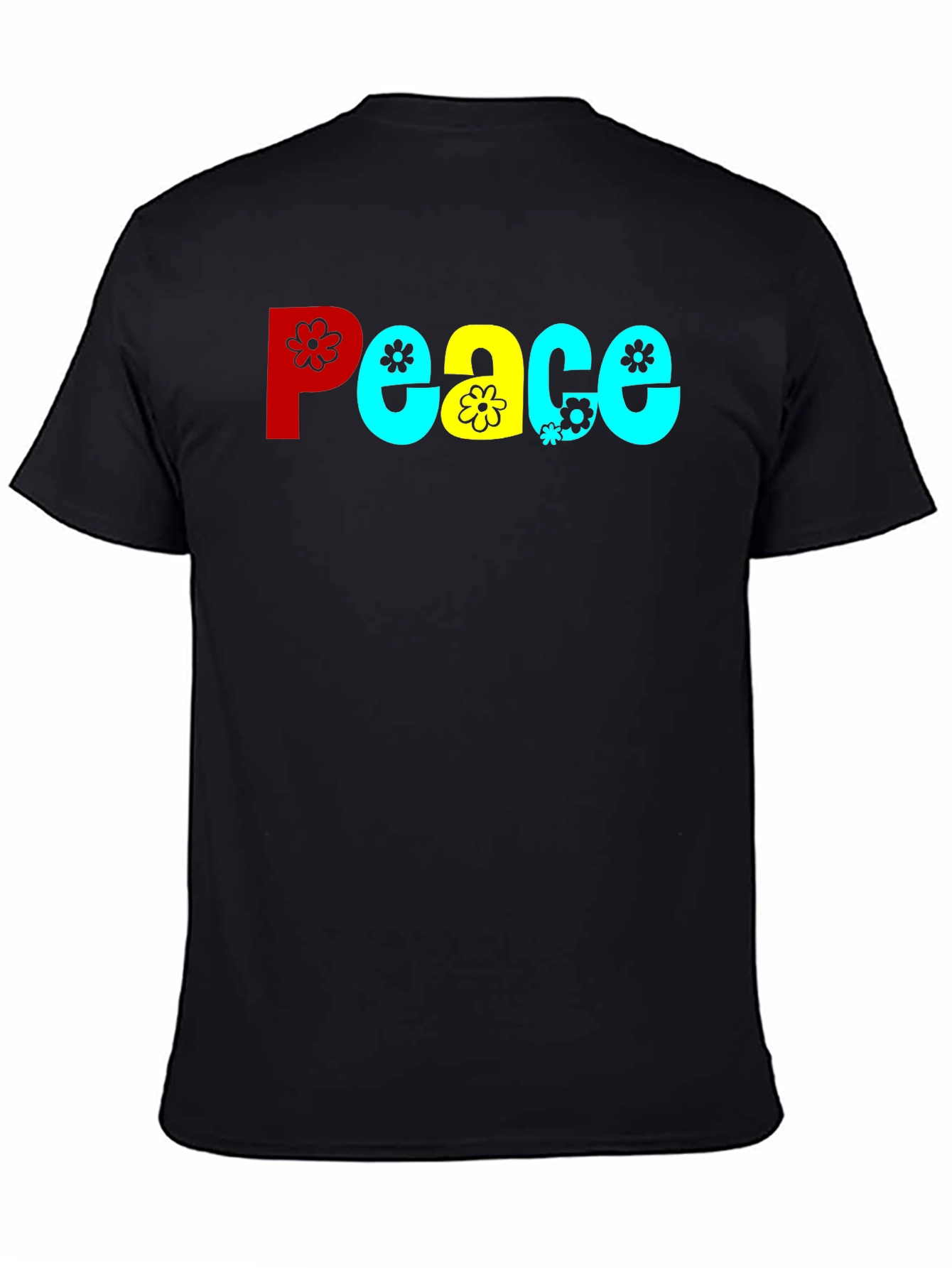 Peace T-Shirt - Retro Floral Design