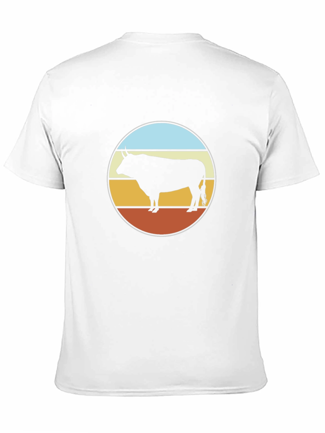 Retro Bull Graphic Tee - Black Cotton T-Shirt