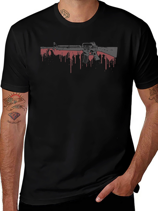 Gun Graphic Black T-Shirt