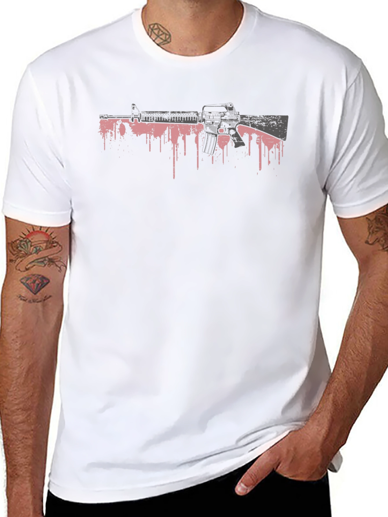Gun Graphic Black T-Shirt