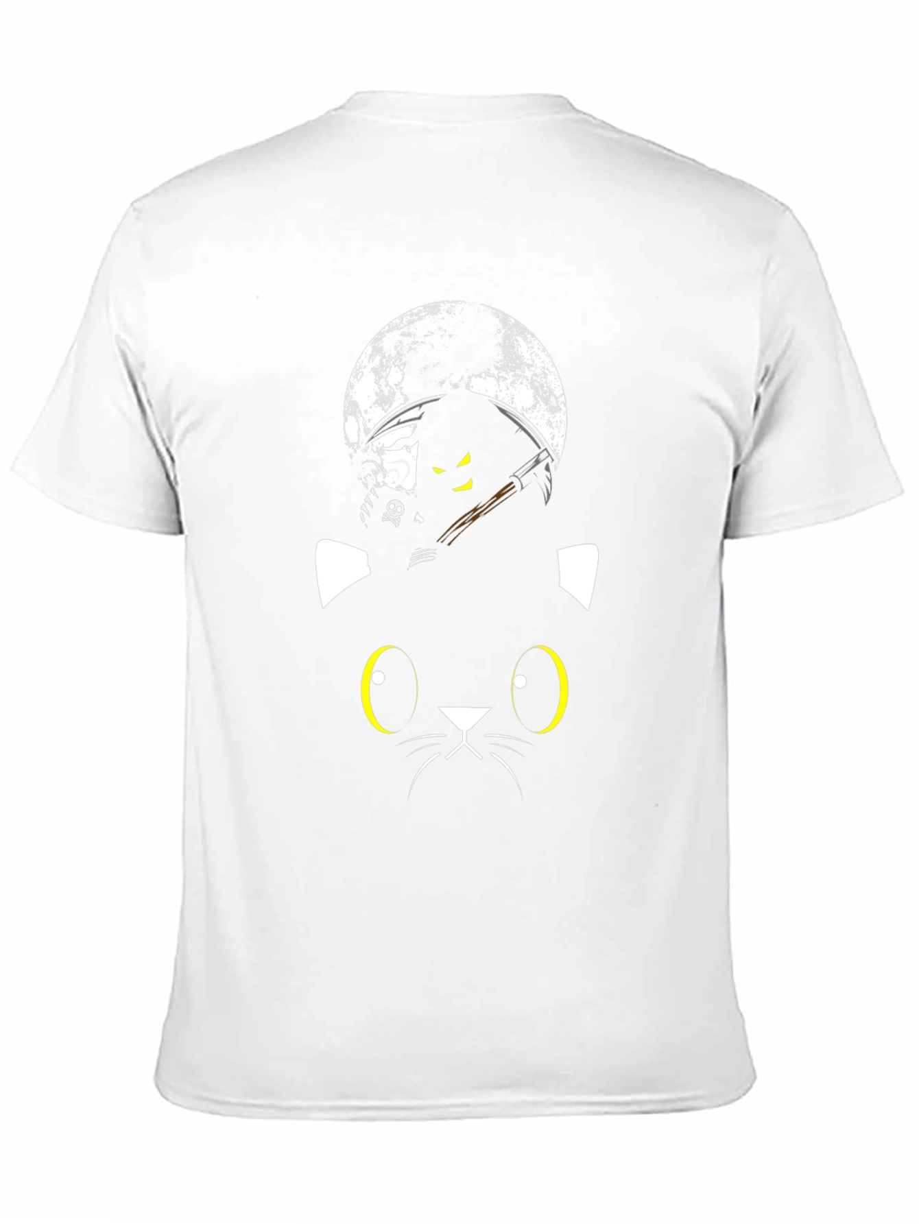 Black Cat Grim Reaper Moon T-Shirt - Halloween Style