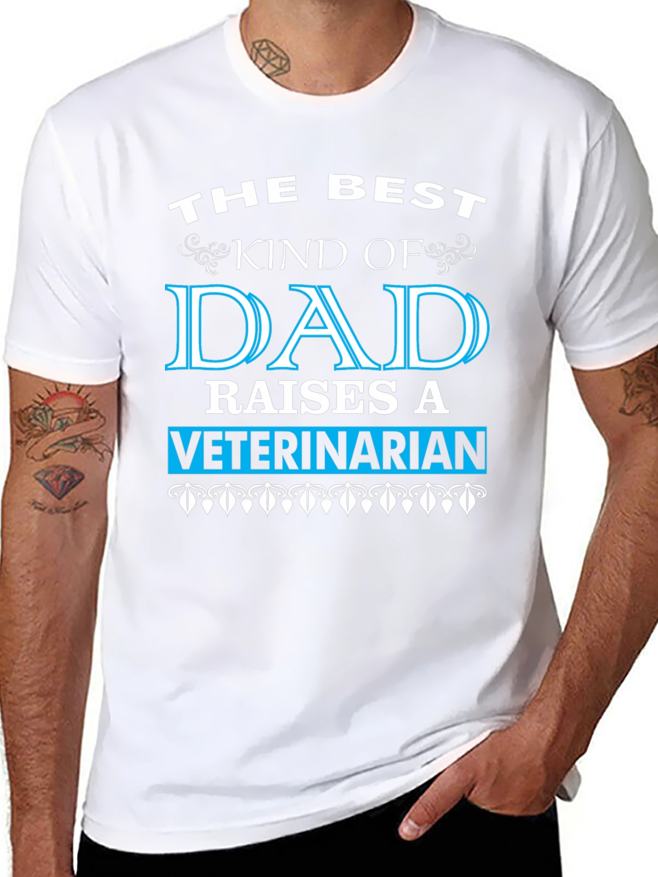 Best Dad Raises a Veterinarian T-Shirt