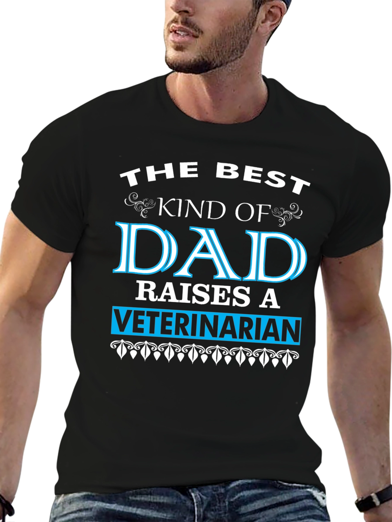 Best Dad Raises a Veterinarian T-Shirt