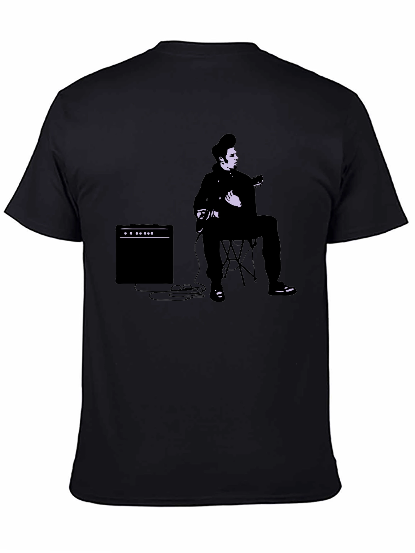 Cool Guitarist Graphic T-Shirt - Black