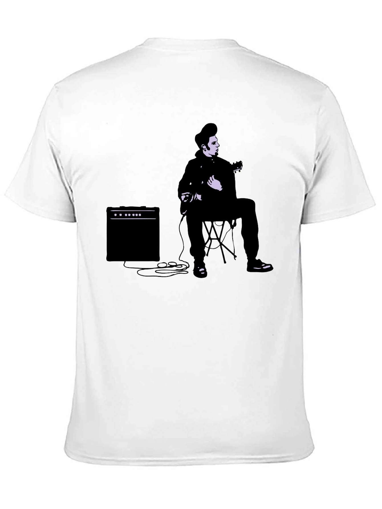 Cool Guitarist Graphic T-Shirt - Black