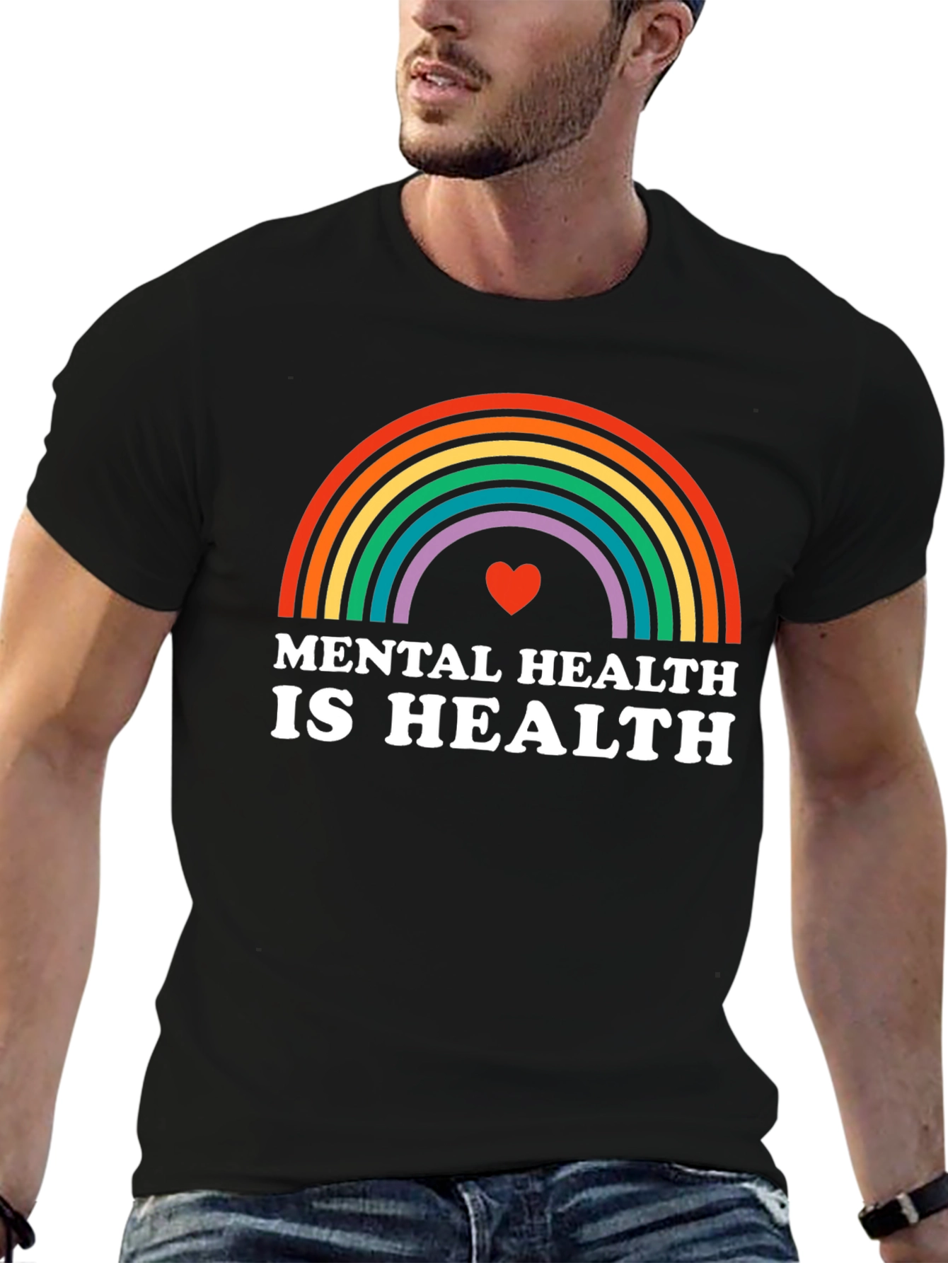 Mental Health Rainbow T-Shirt - Health Awareness Tee