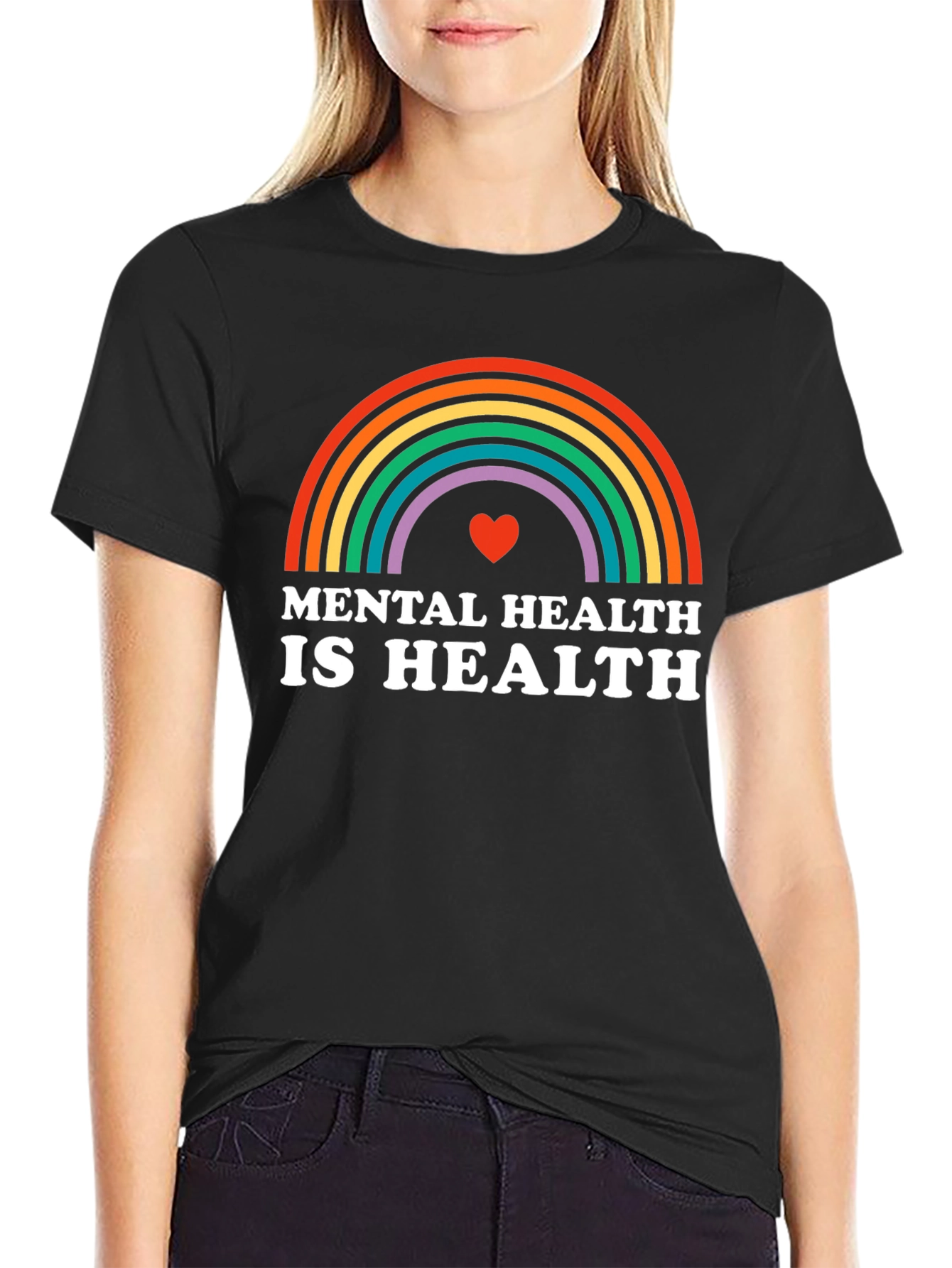 Mental Health Rainbow T-Shirt - Health Awareness Tee