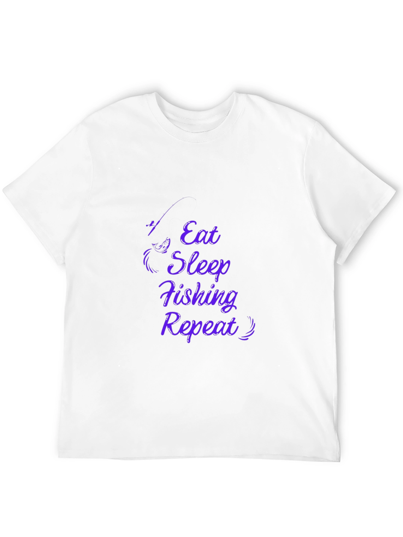 Eat Sleep Fishing Repeat Black Graphic Tee