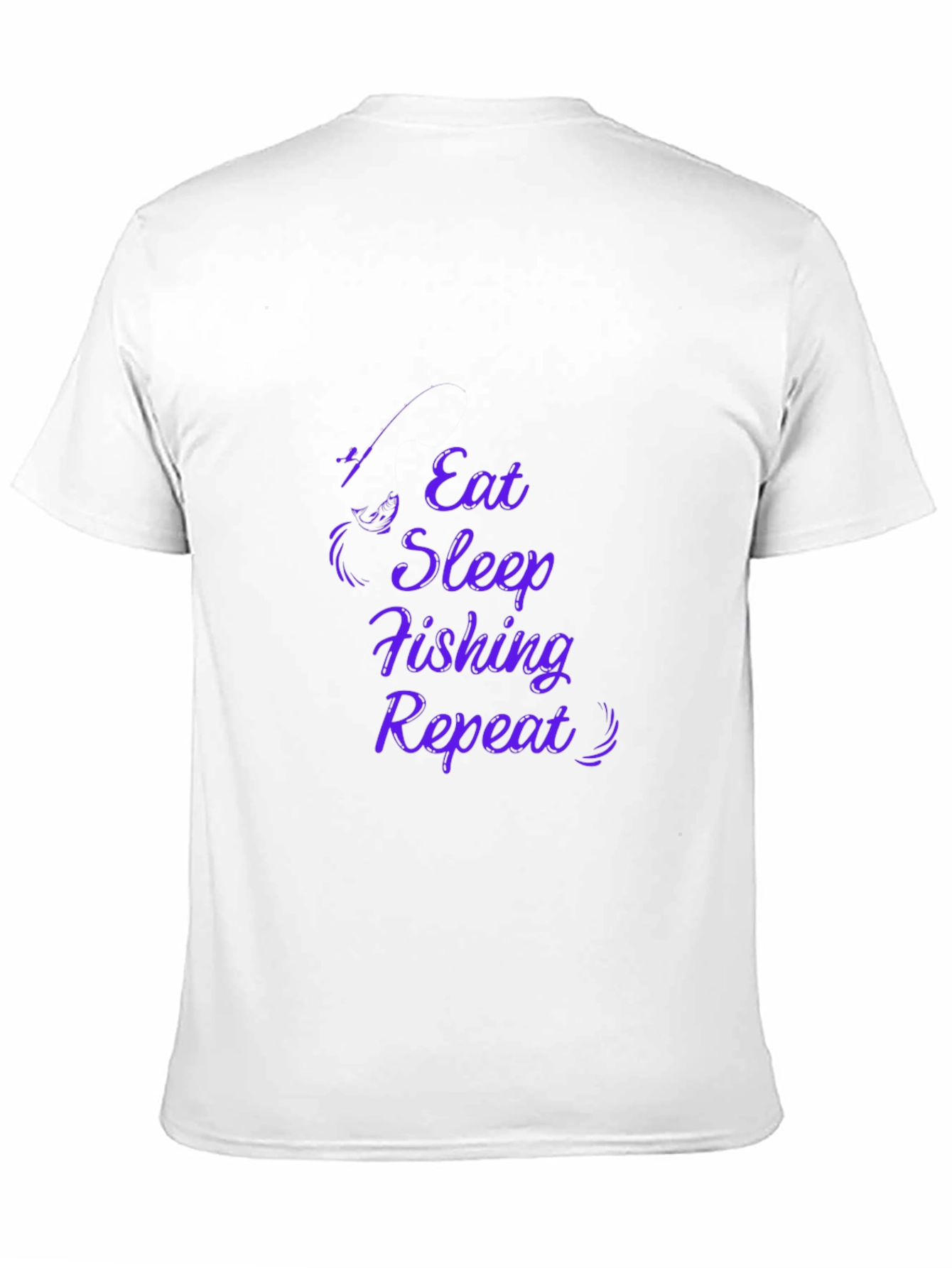 Eat Sleep Fishing Repeat Black Graphic Tee