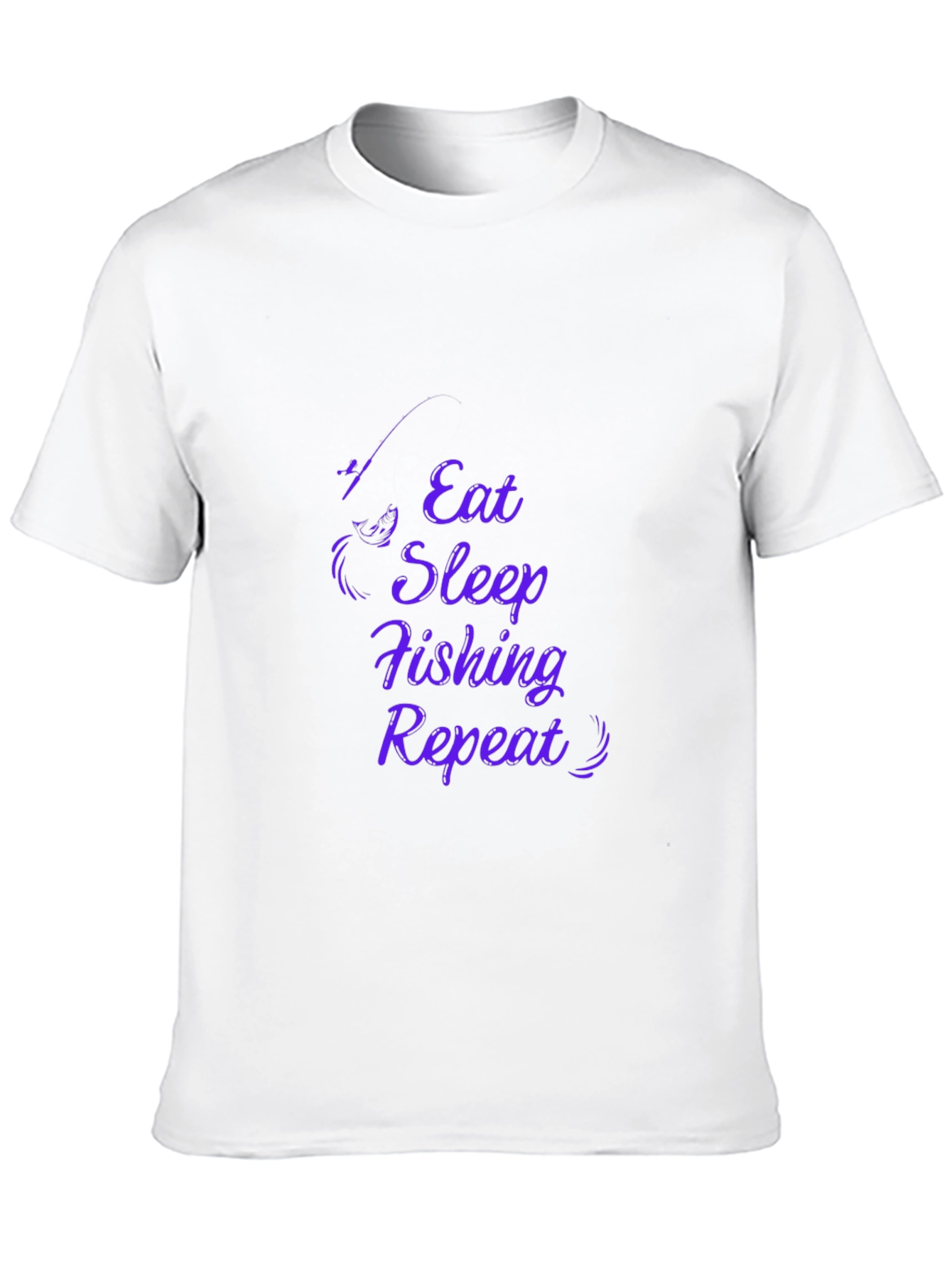 Eat Sleep Fishing Repeat Black Graphic Tee