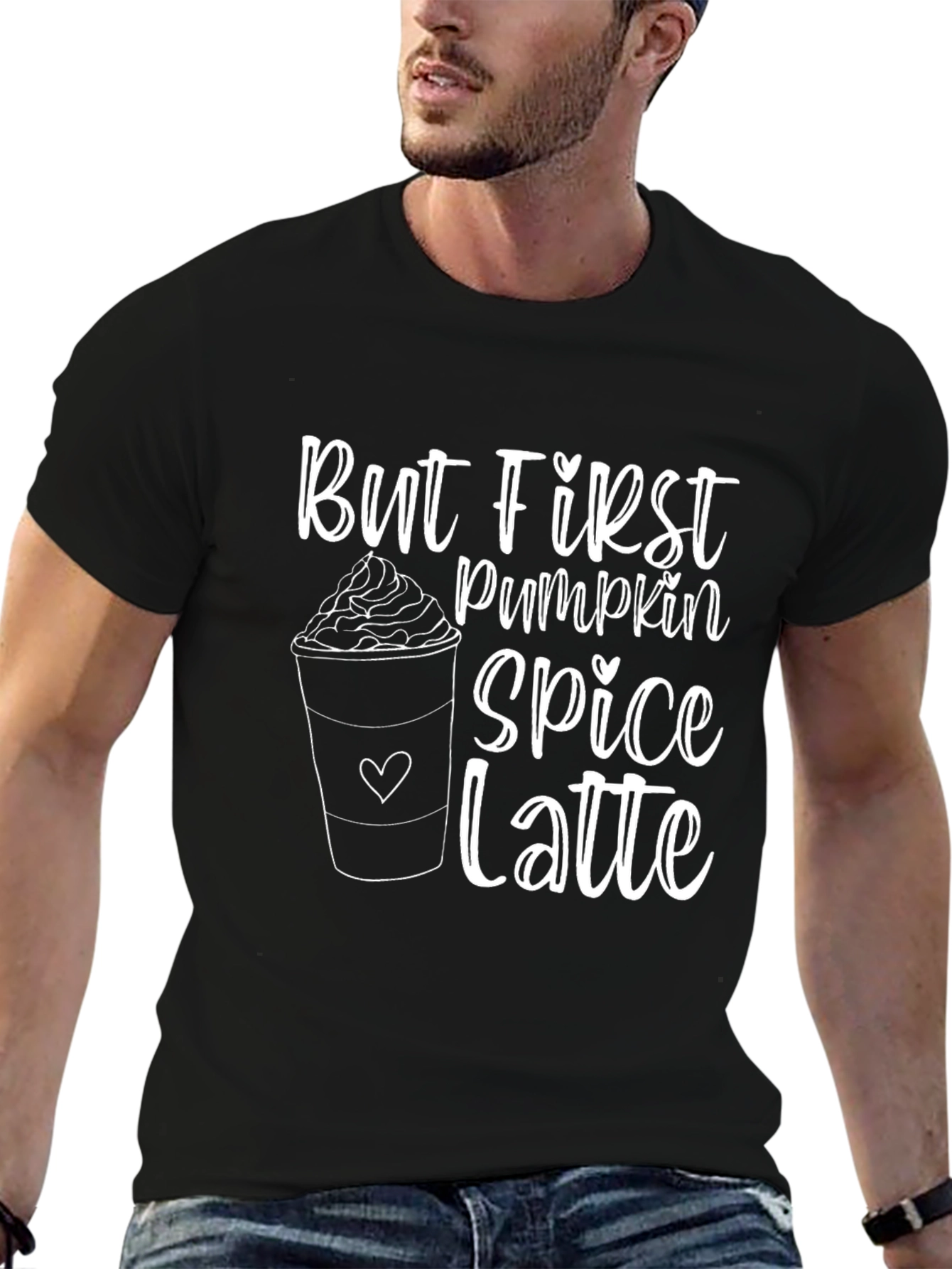 Pumpkin Spice Latte Graphic T-Shirt - Fall Season Apparel