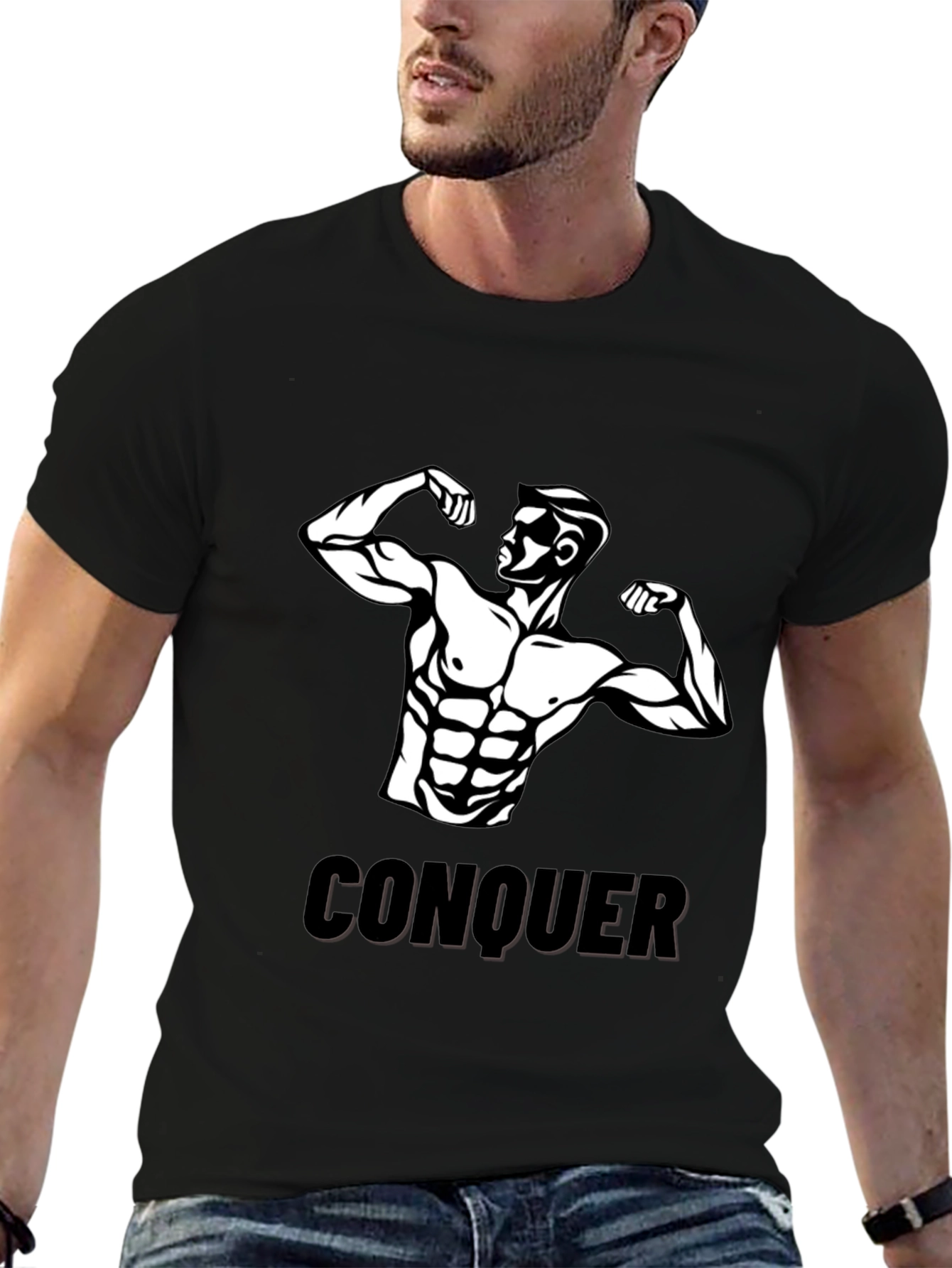 Conquer Graphic Print Mens T-Shirt