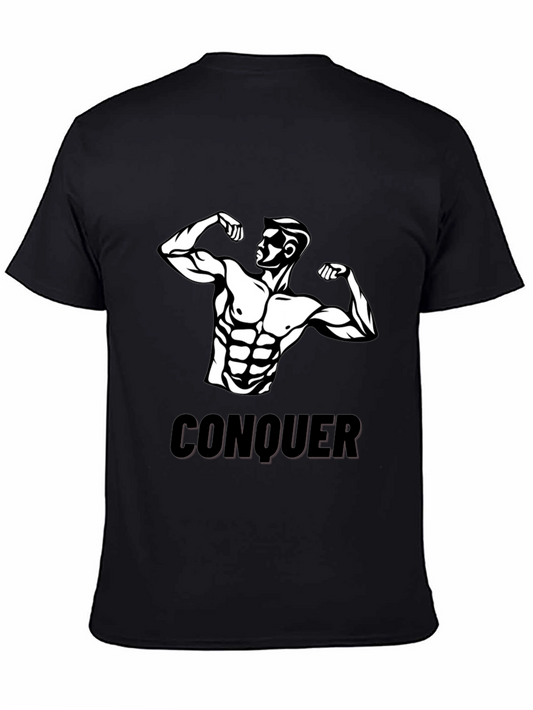 Conquer Graphic Print Mens T-Shirt
