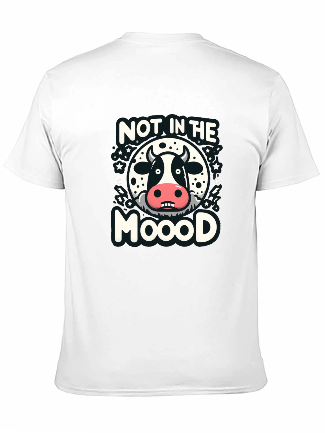 Not in the Mooood Funny Cow Graphic T-Shirt