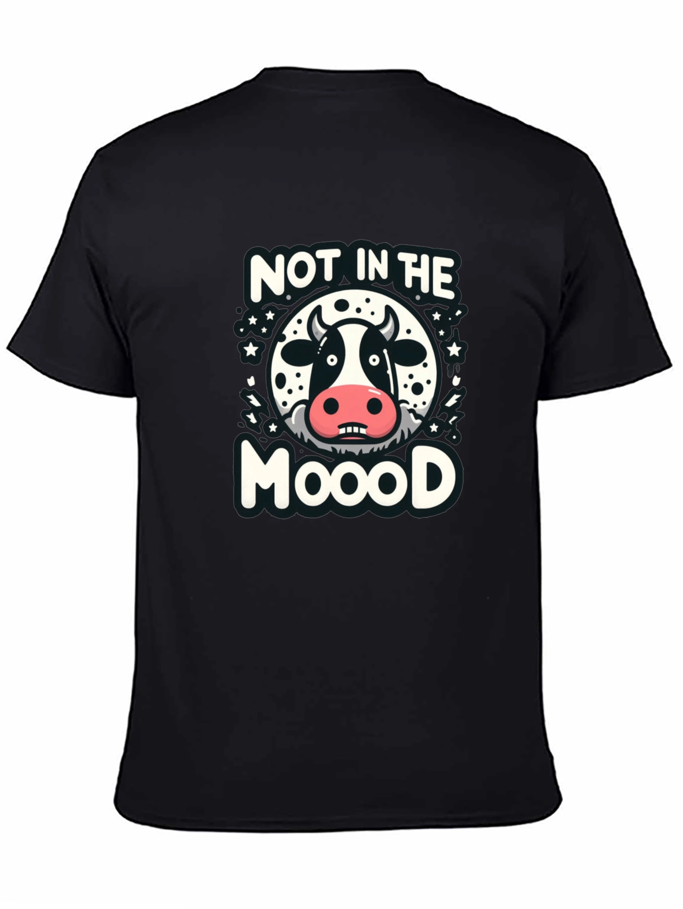 Not in the Mooood Funny Cow Graphic T-Shirt