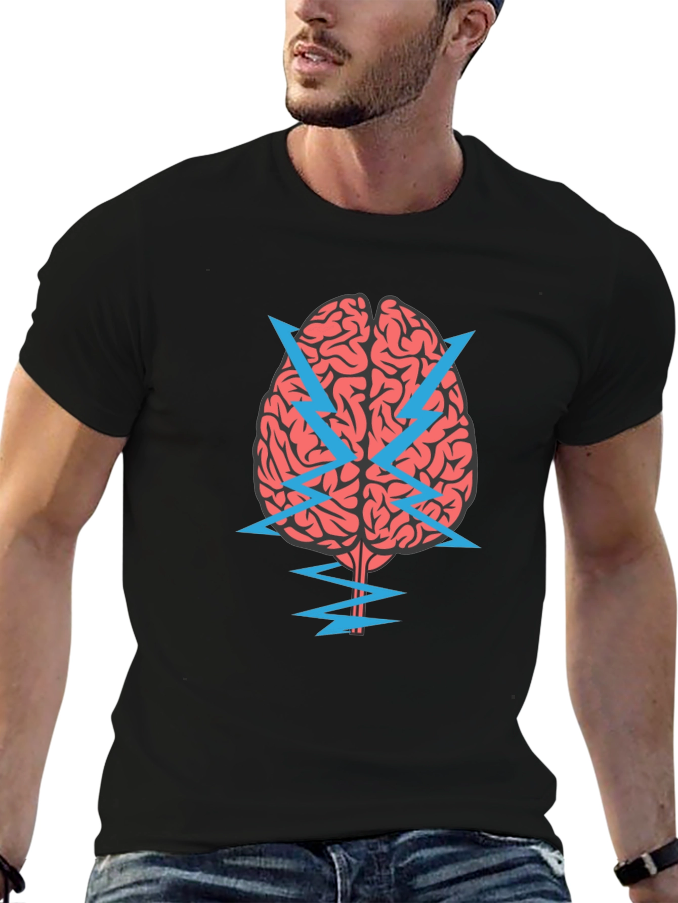 Brainstorm T-Shirt - Mens Black Graphic Tee
