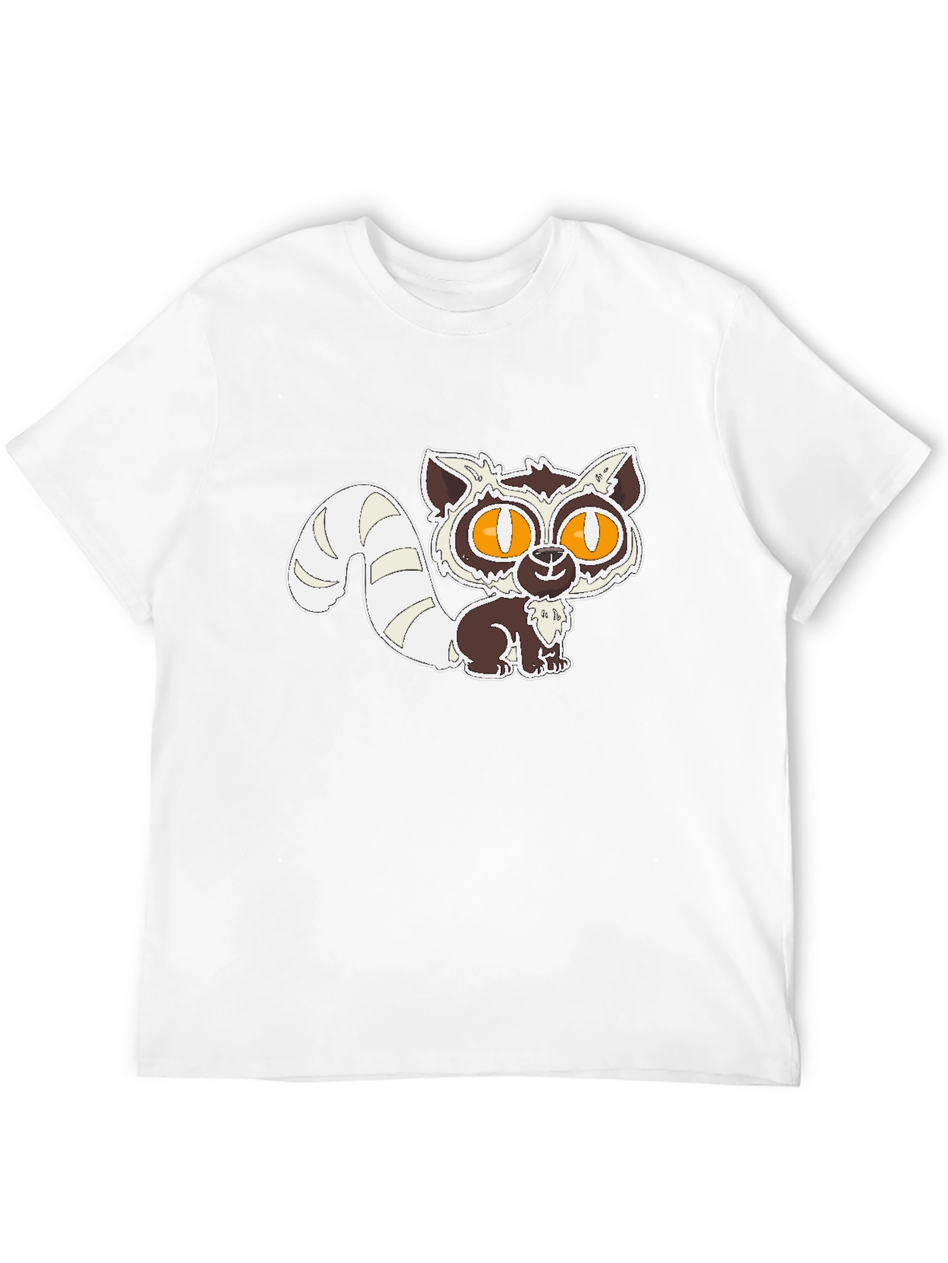 Cute Lemur Graphic Black T-Shirt